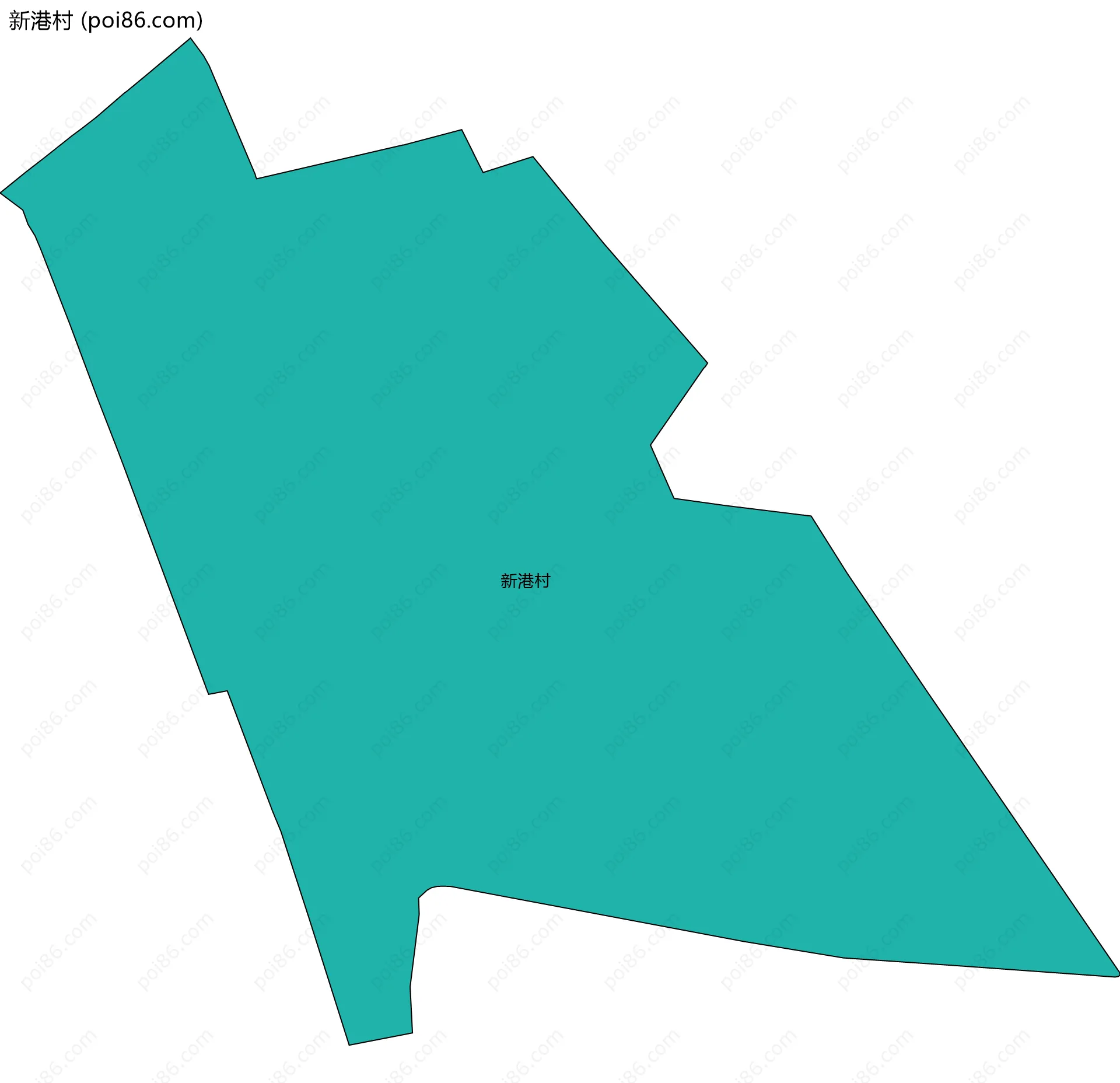 新港村边界地图