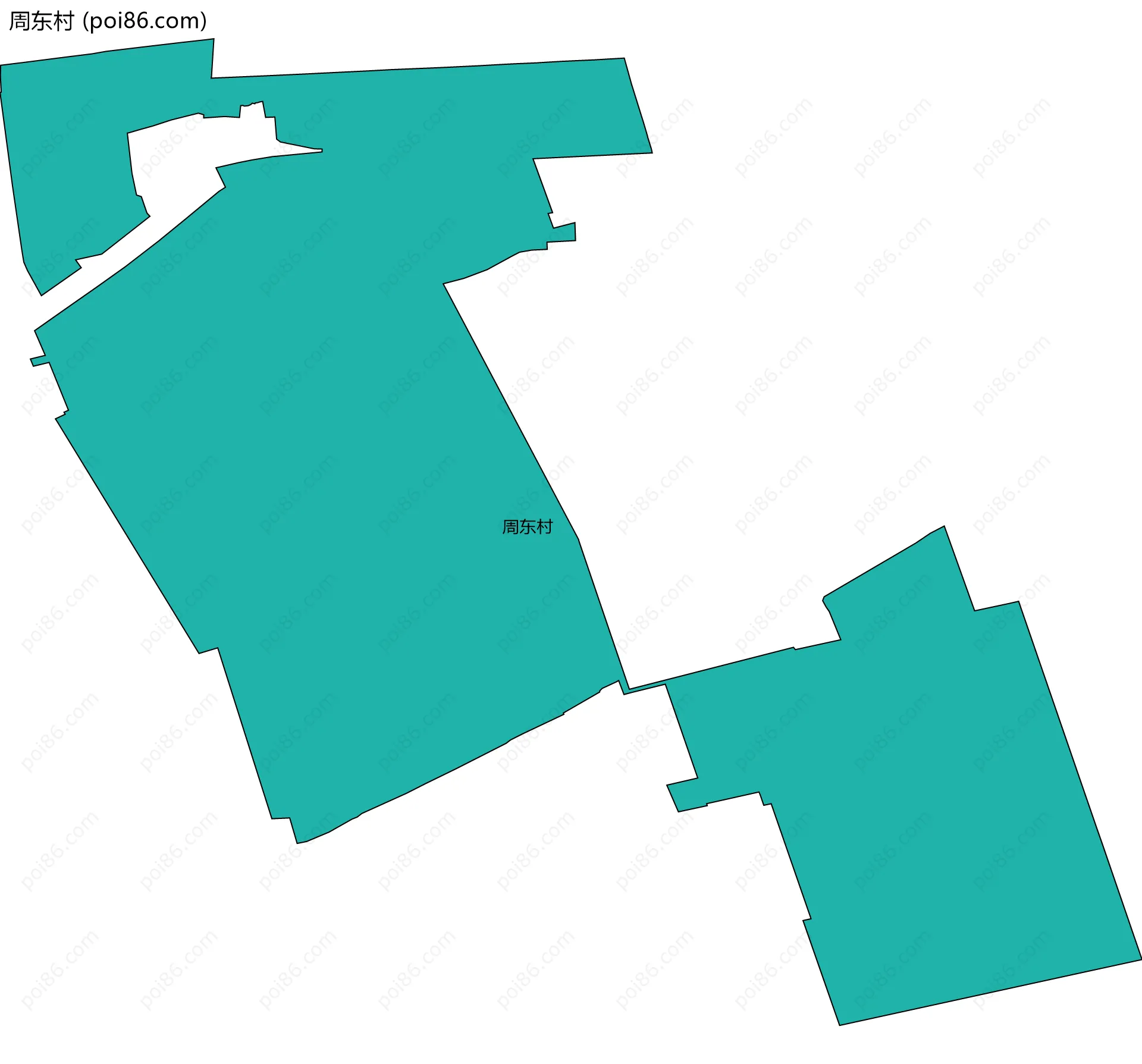 周东村边界地图