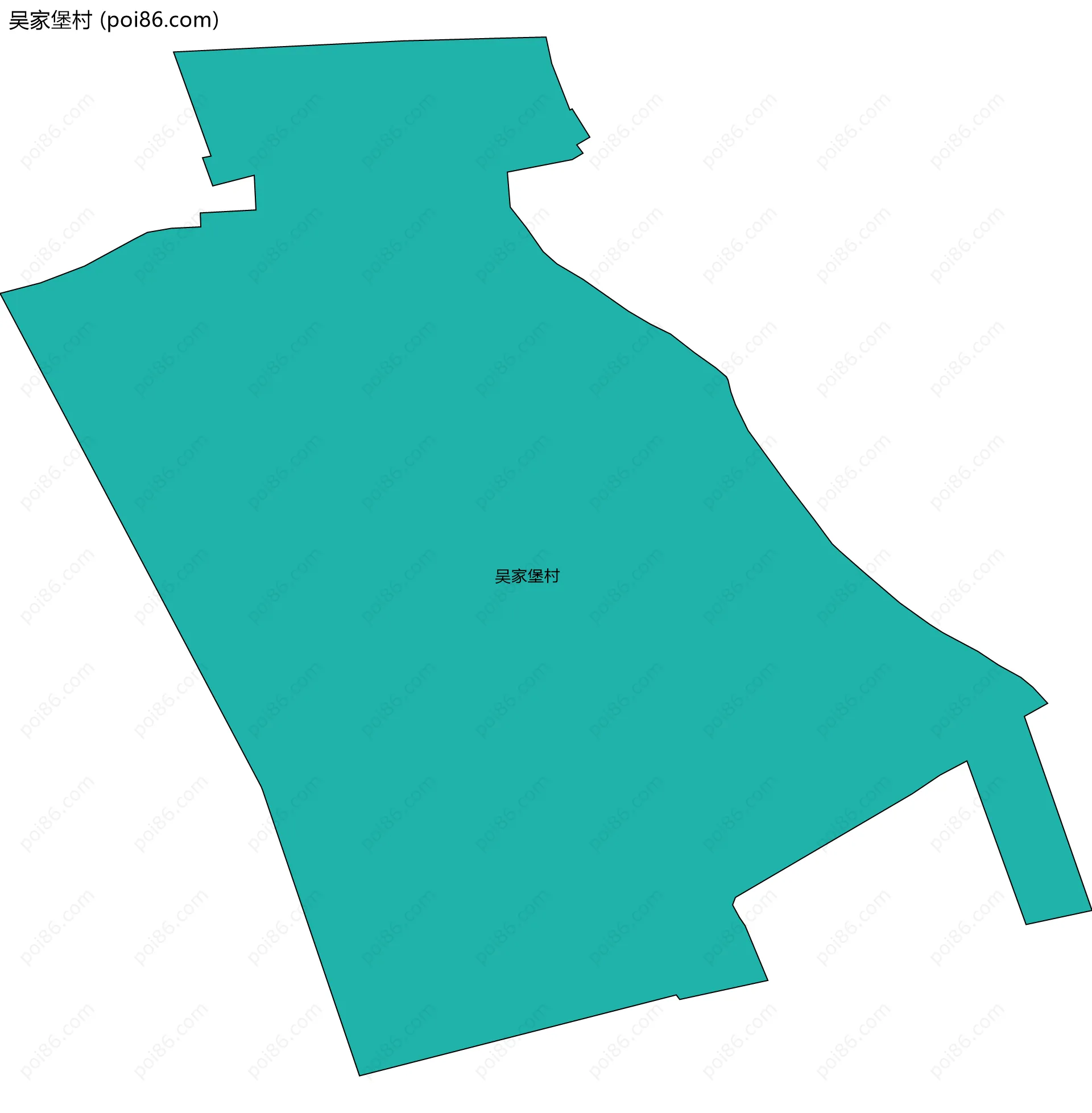 吴家堡村边界地图