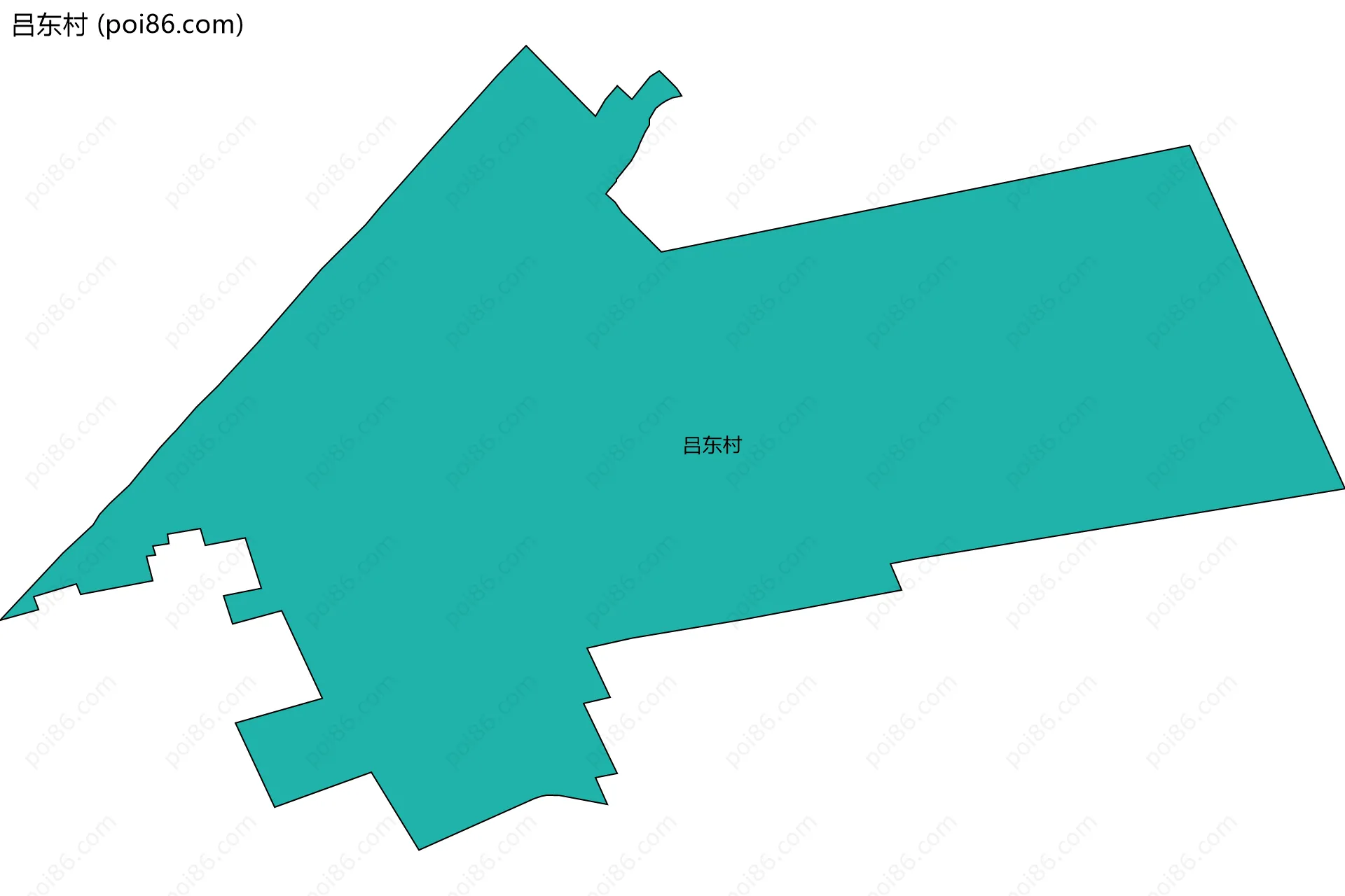 吕东村边界地图