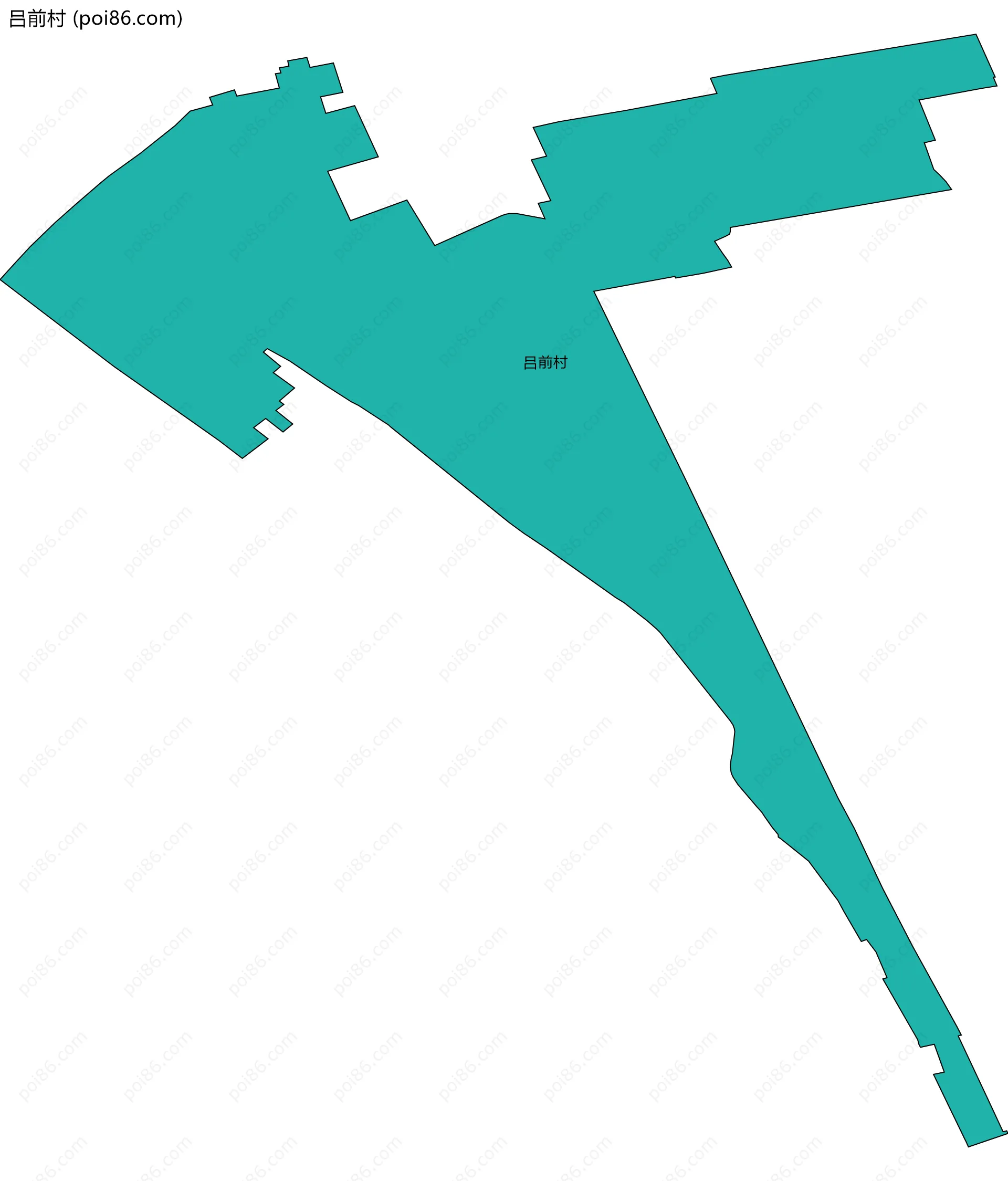 吕前村边界地图