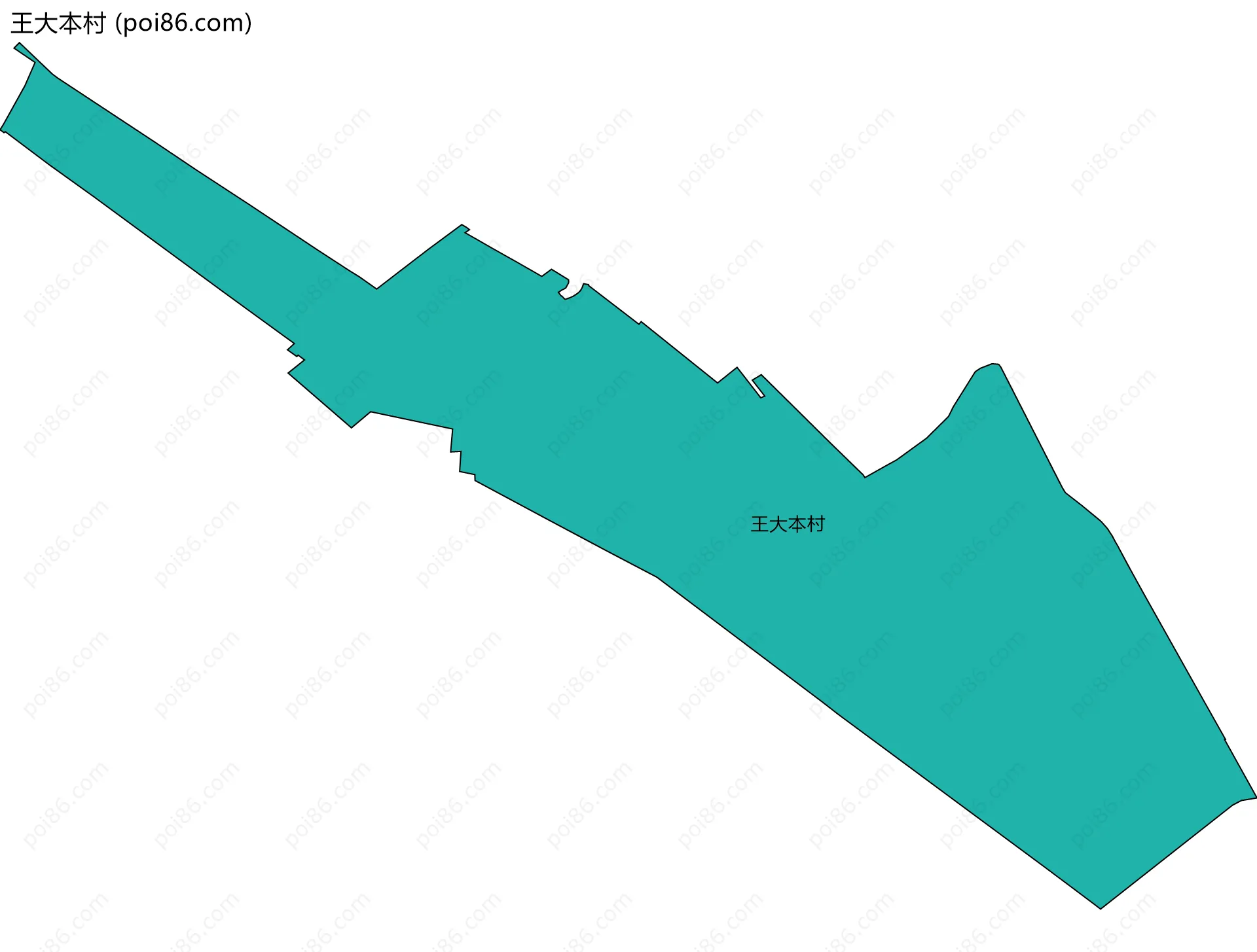 王大本村边界地图