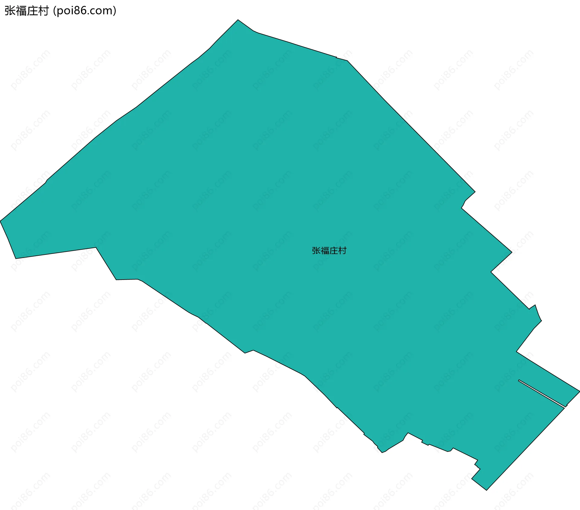 张福庄村边界地图