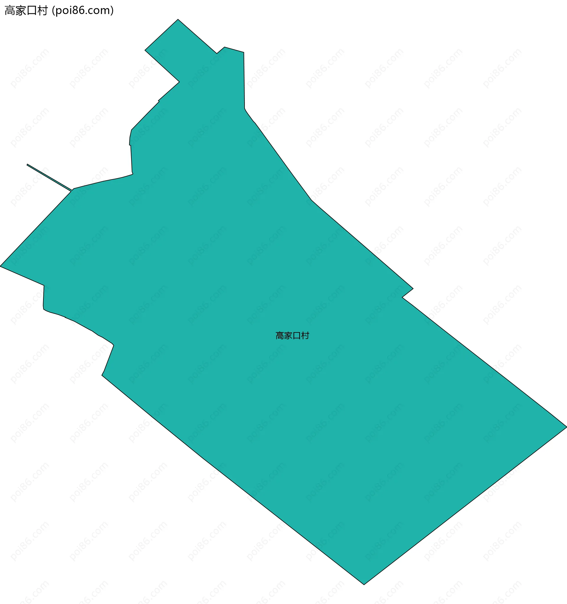 高家口村边界地图