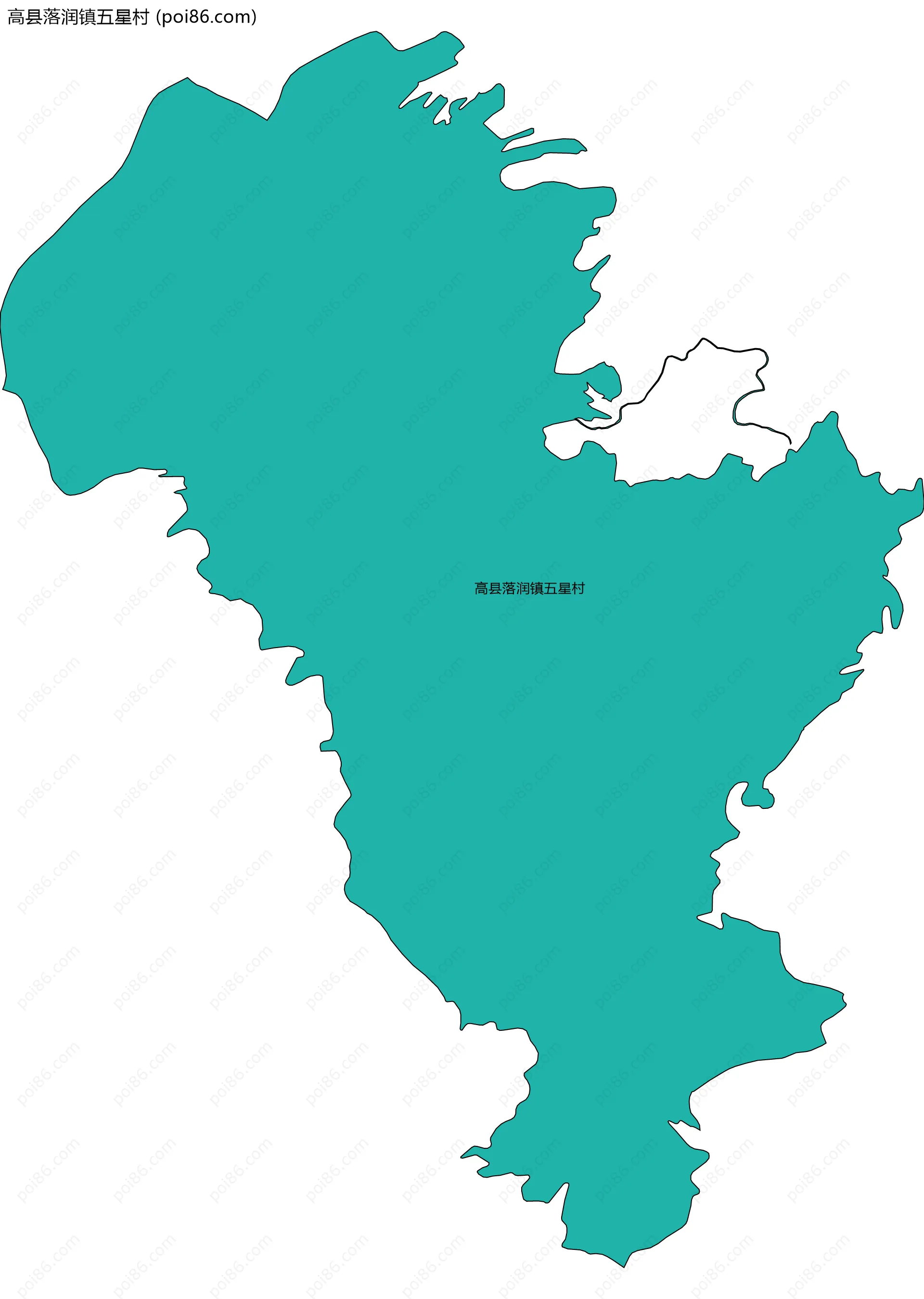 高县落润镇五星村边界地图