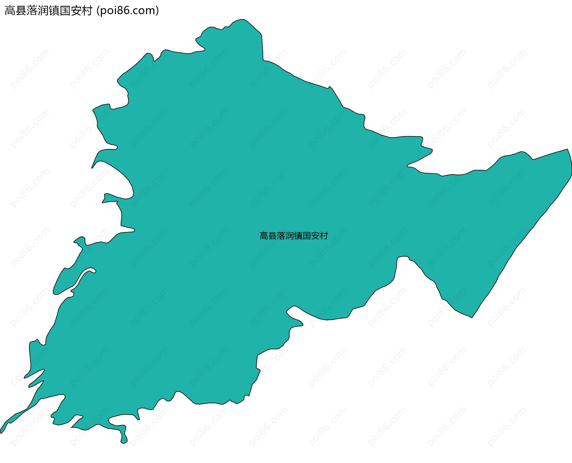 高县落润镇国安村边界地图