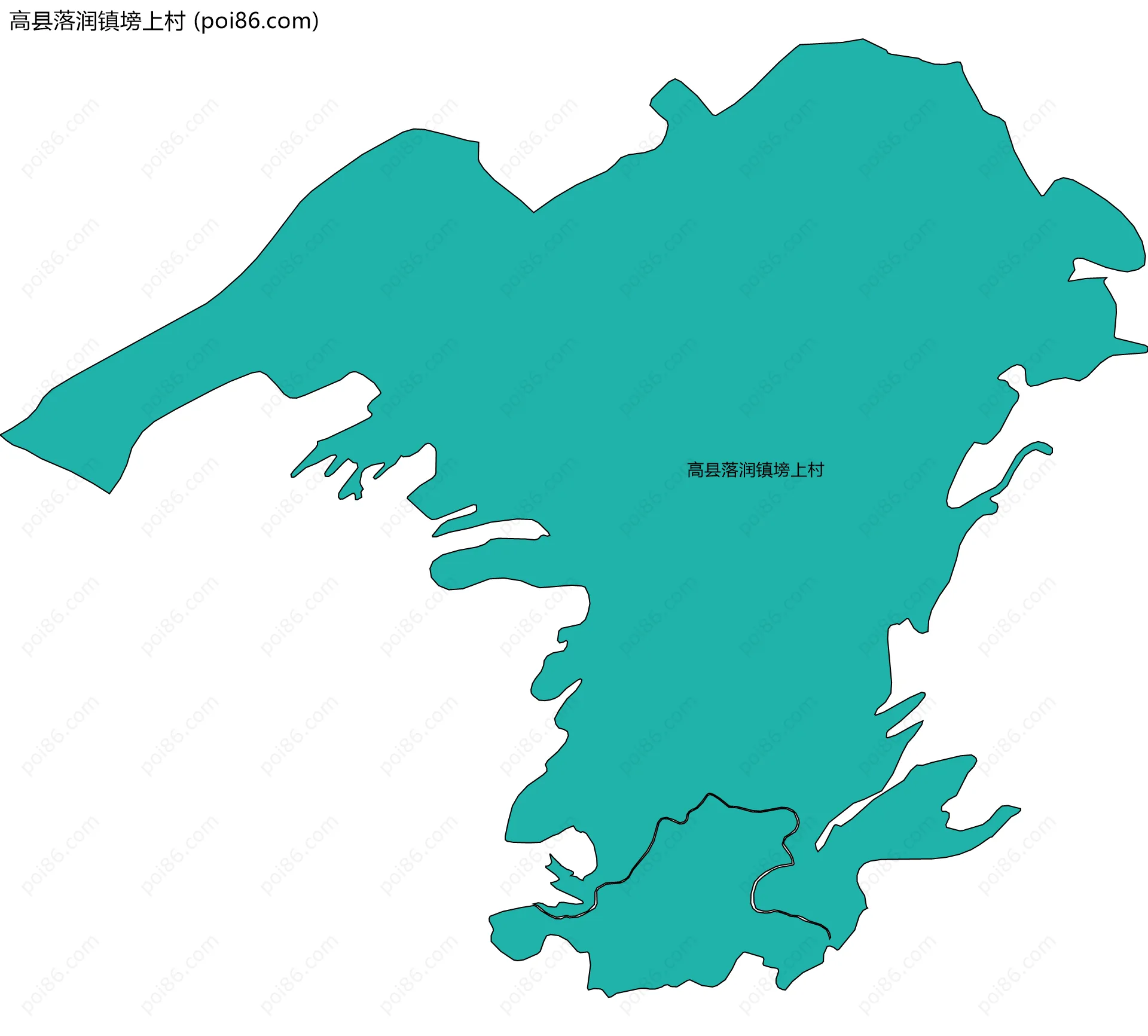 高县落润镇塝上村边界地图