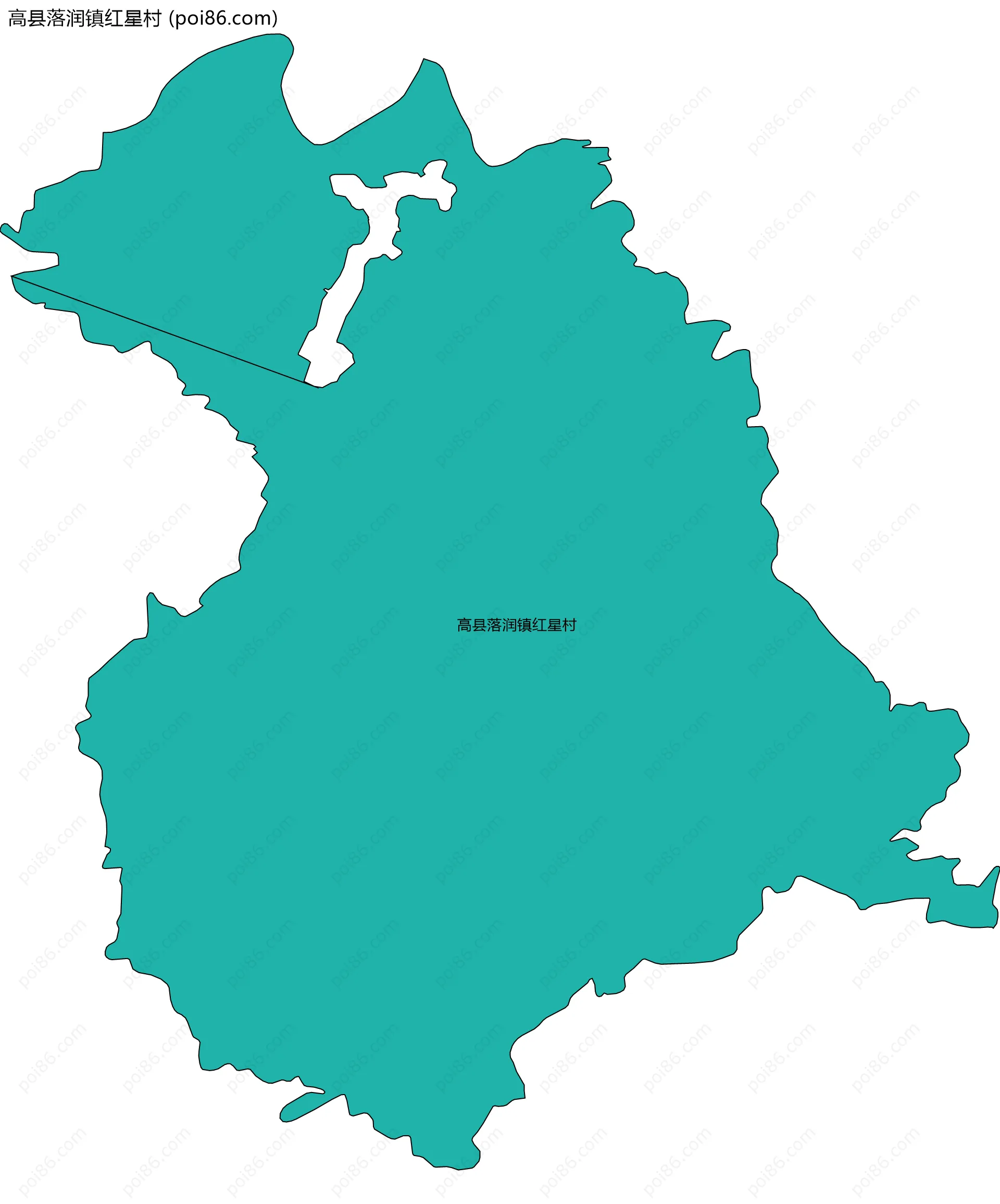 高县落润镇红星村边界地图