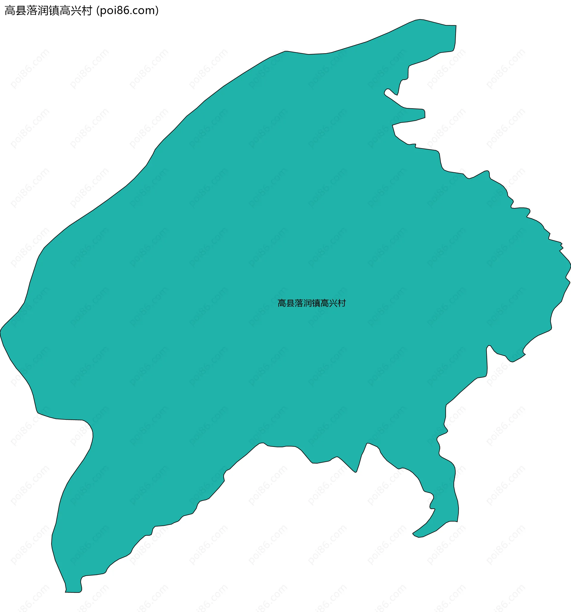 高县落润镇高兴村边界地图