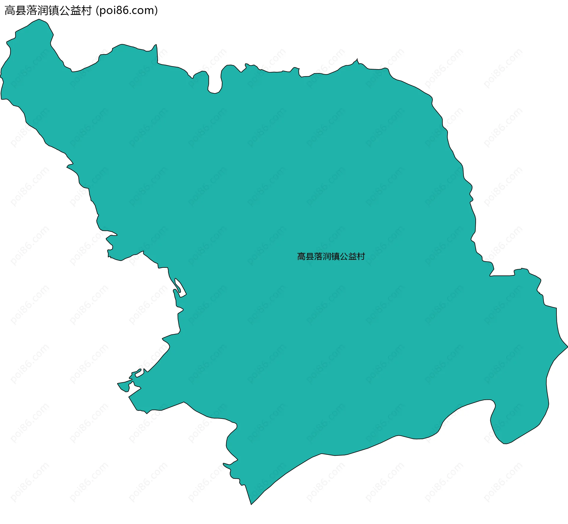 高县落润镇公益村边界地图