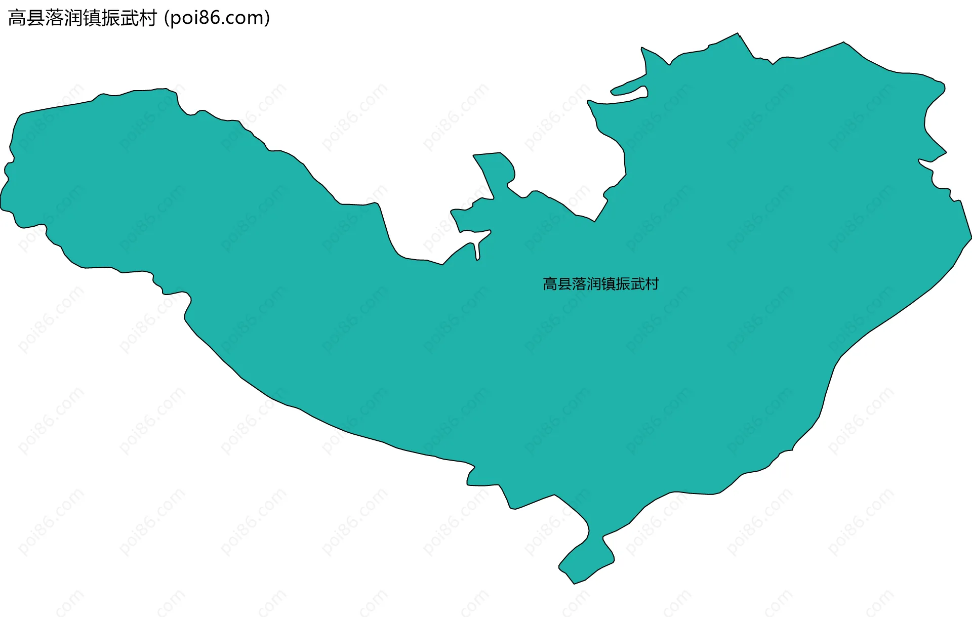 高县落润镇振武村边界地图