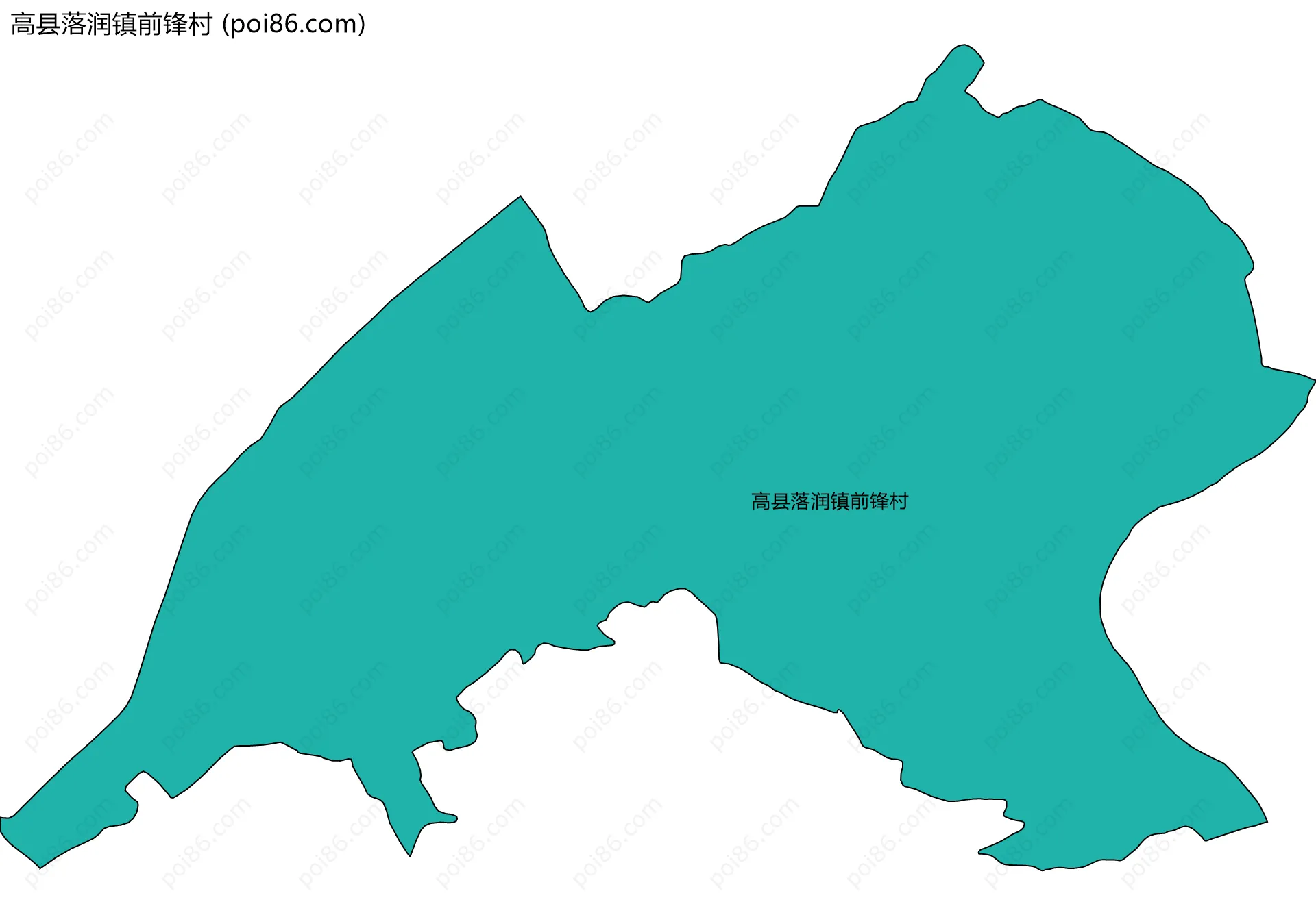 高县落润镇前锋村边界地图