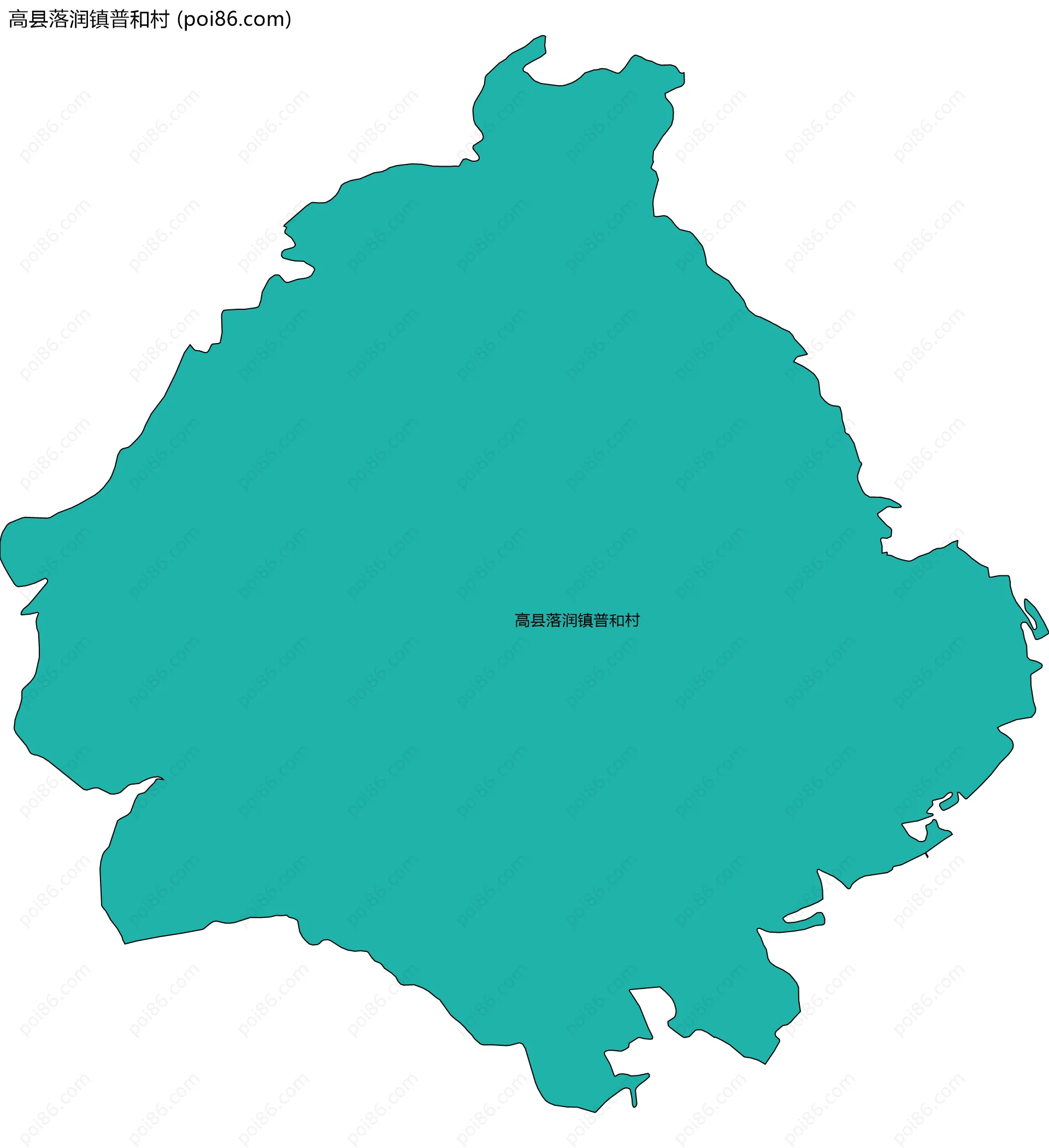 高县落润镇普和村边界地图