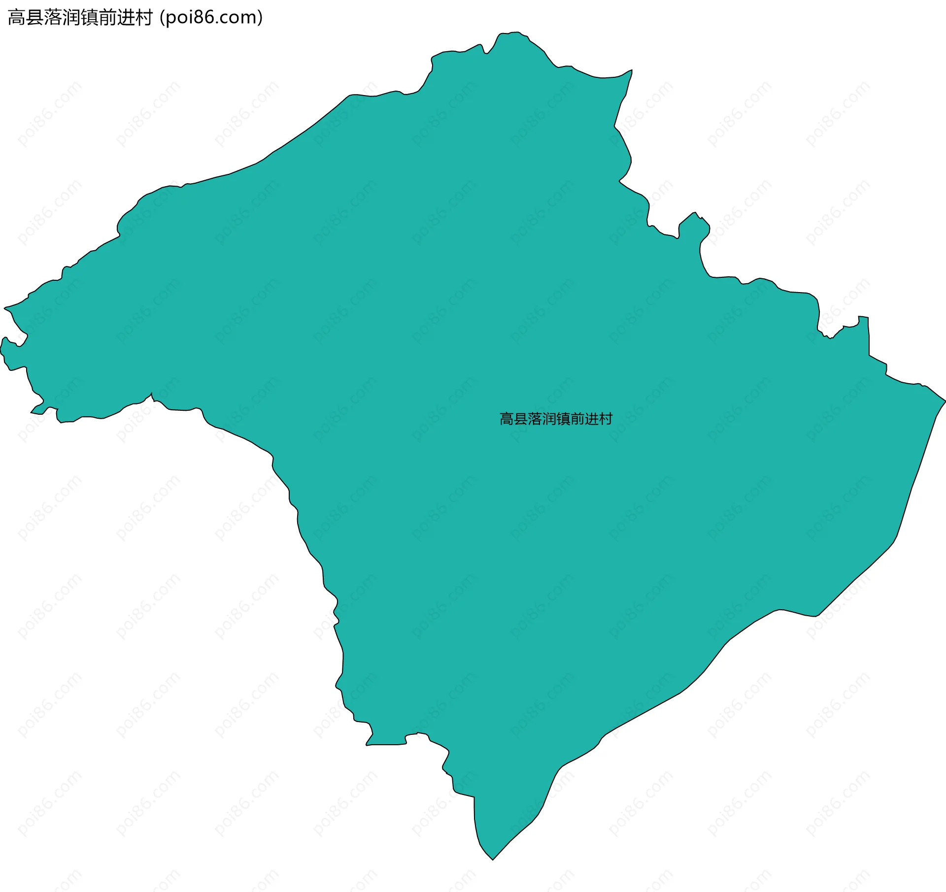 高县落润镇前进村边界地图