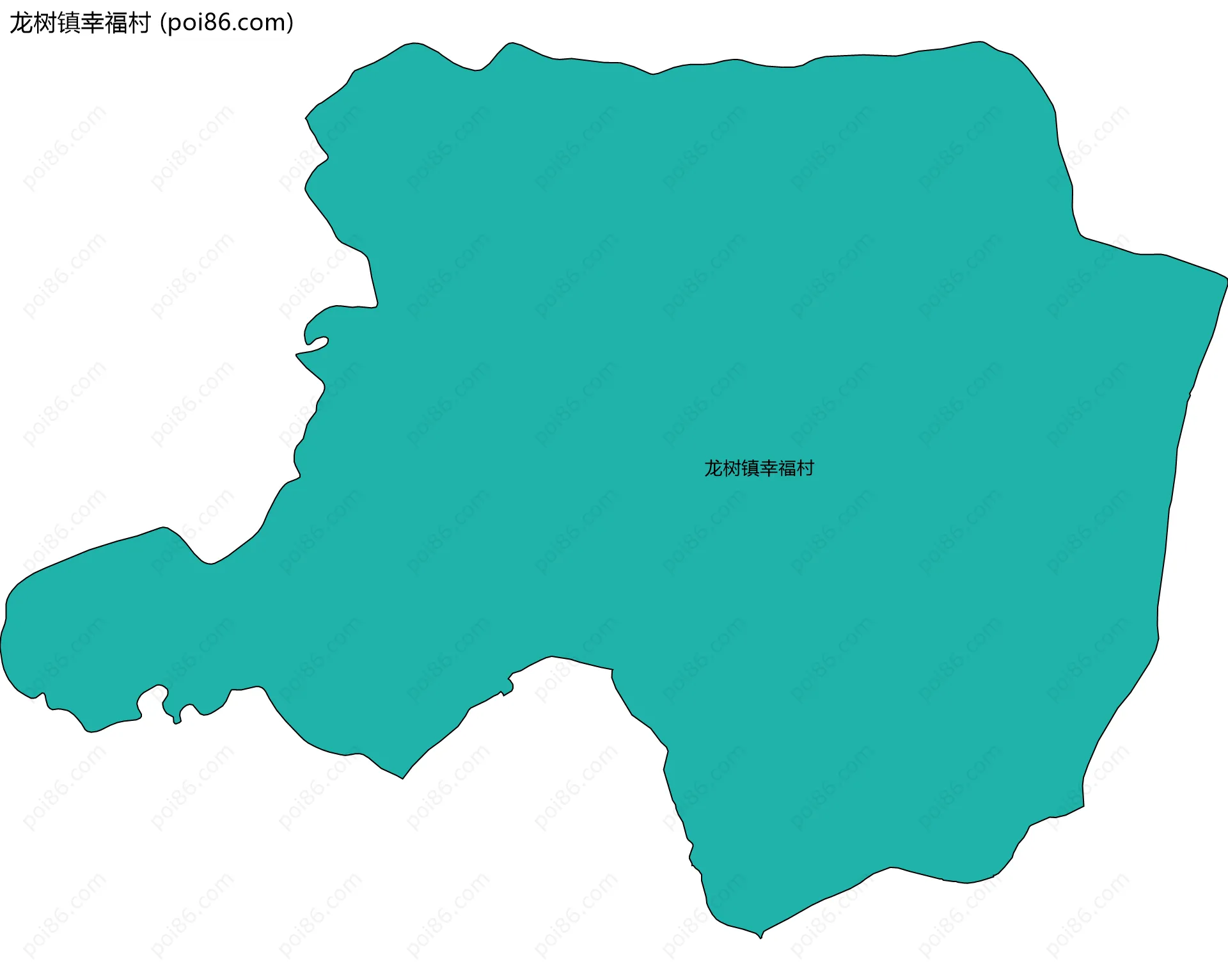 龙树镇幸福村边界地图