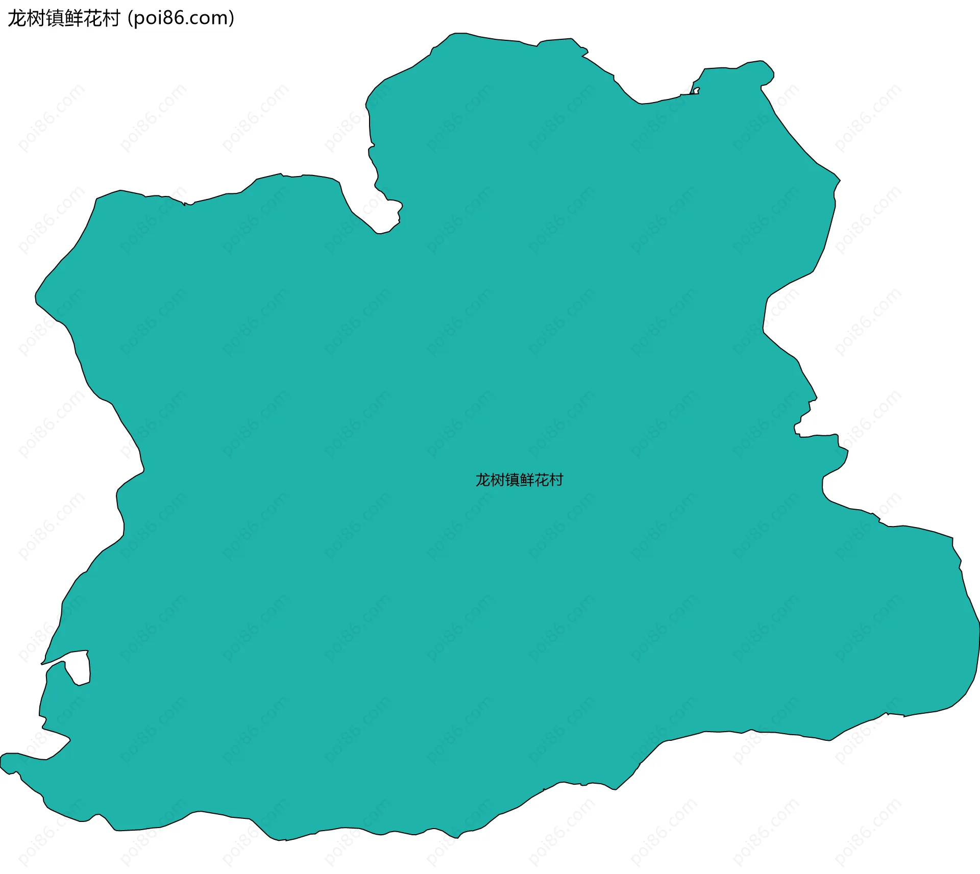 龙树镇鲜花村边界地图