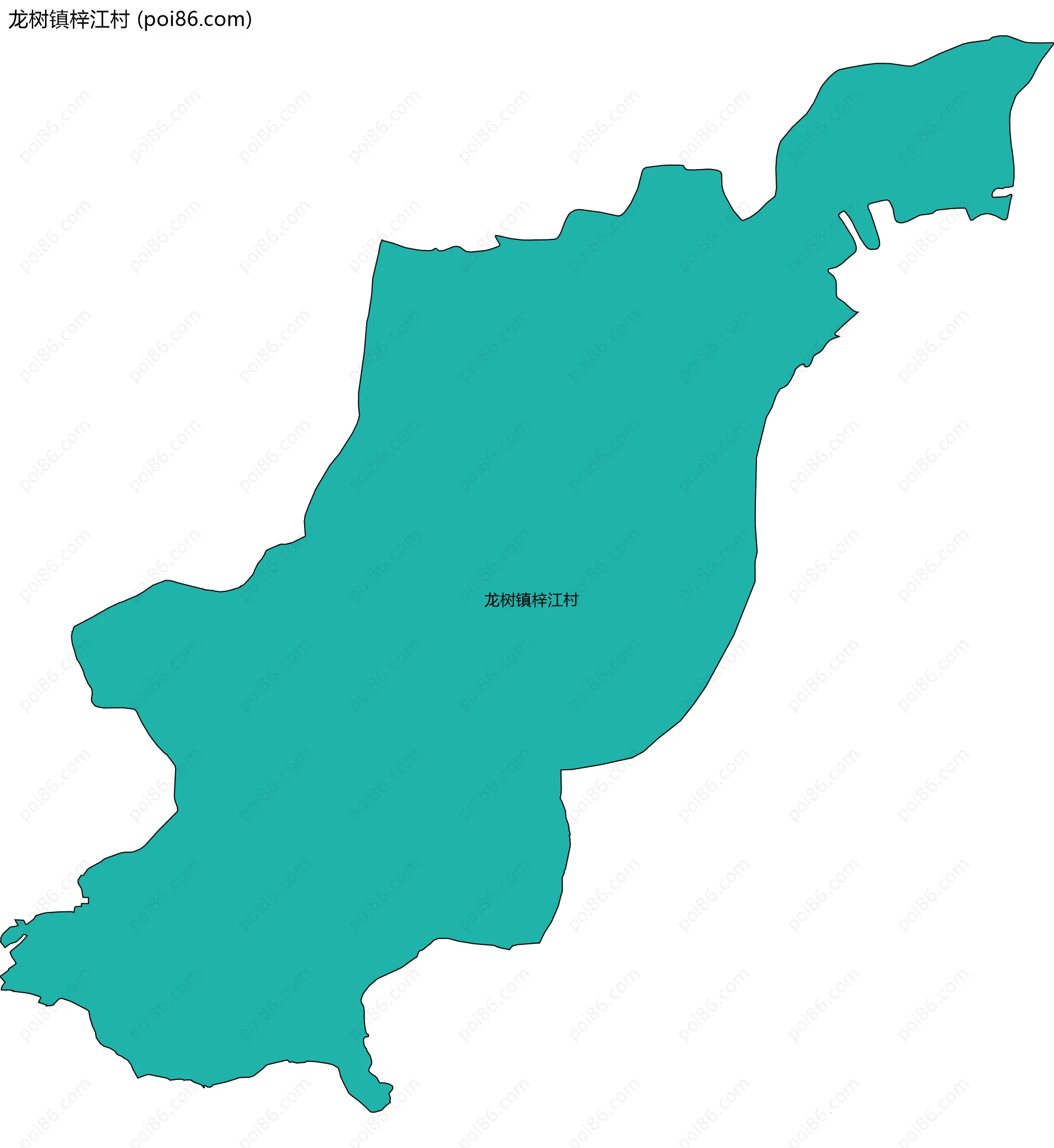 龙树镇梓江村边界地图