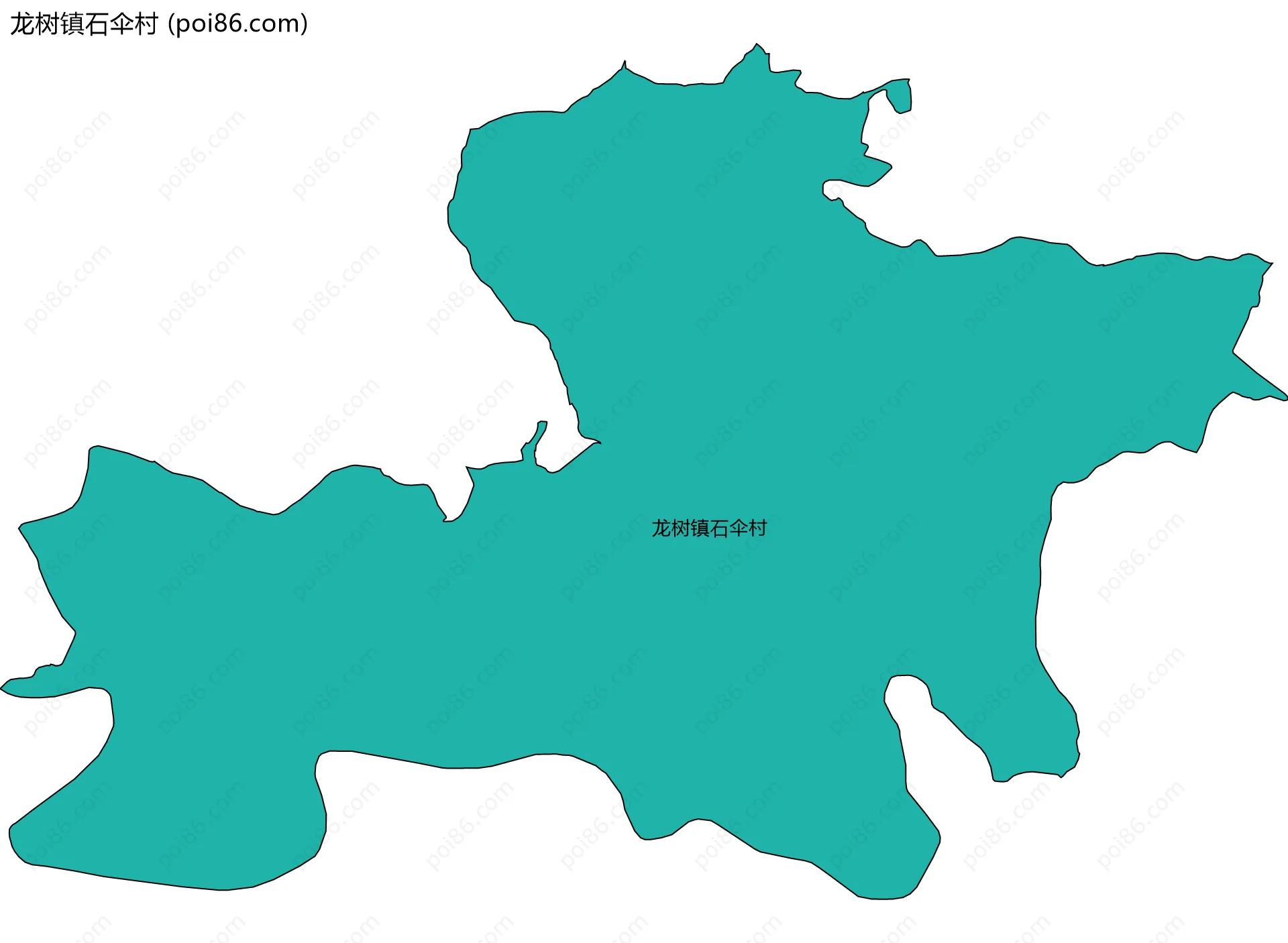 龙树镇石伞村边界地图