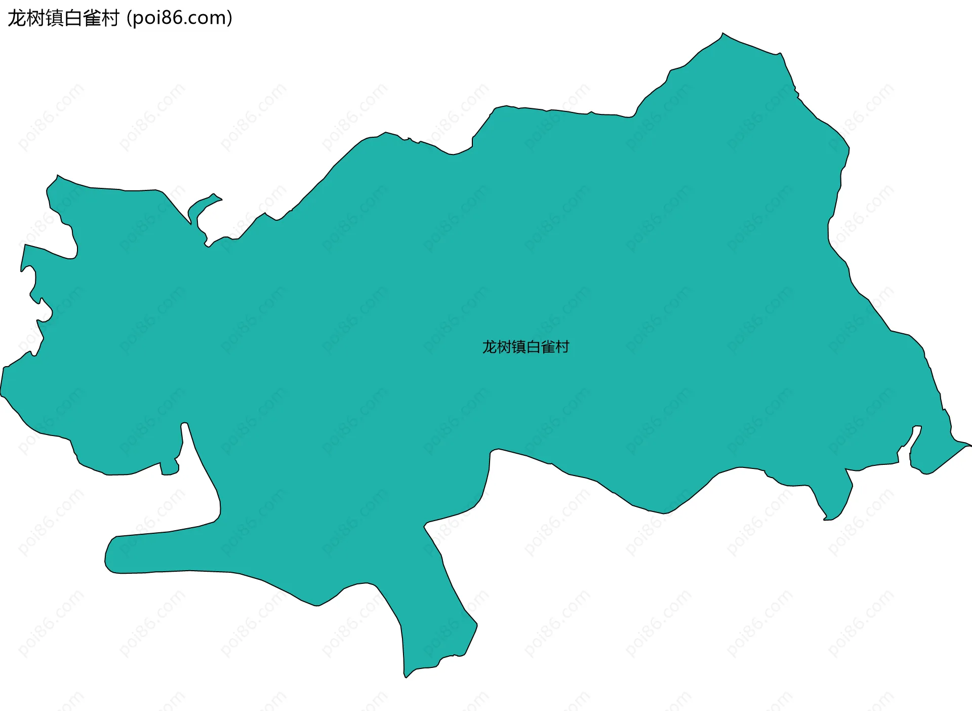龙树镇白雀村边界地图