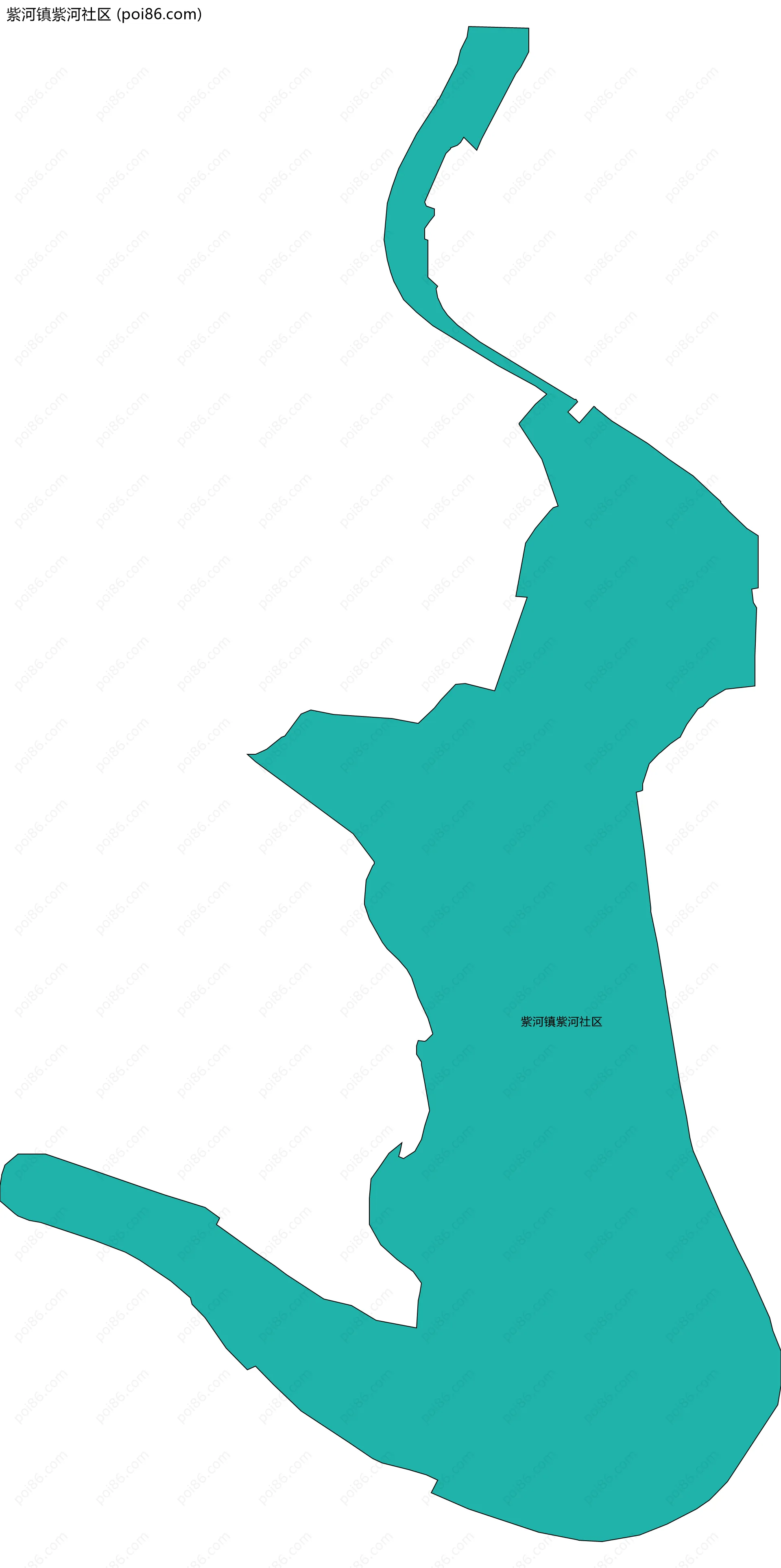 紫河镇紫河社区边界地图