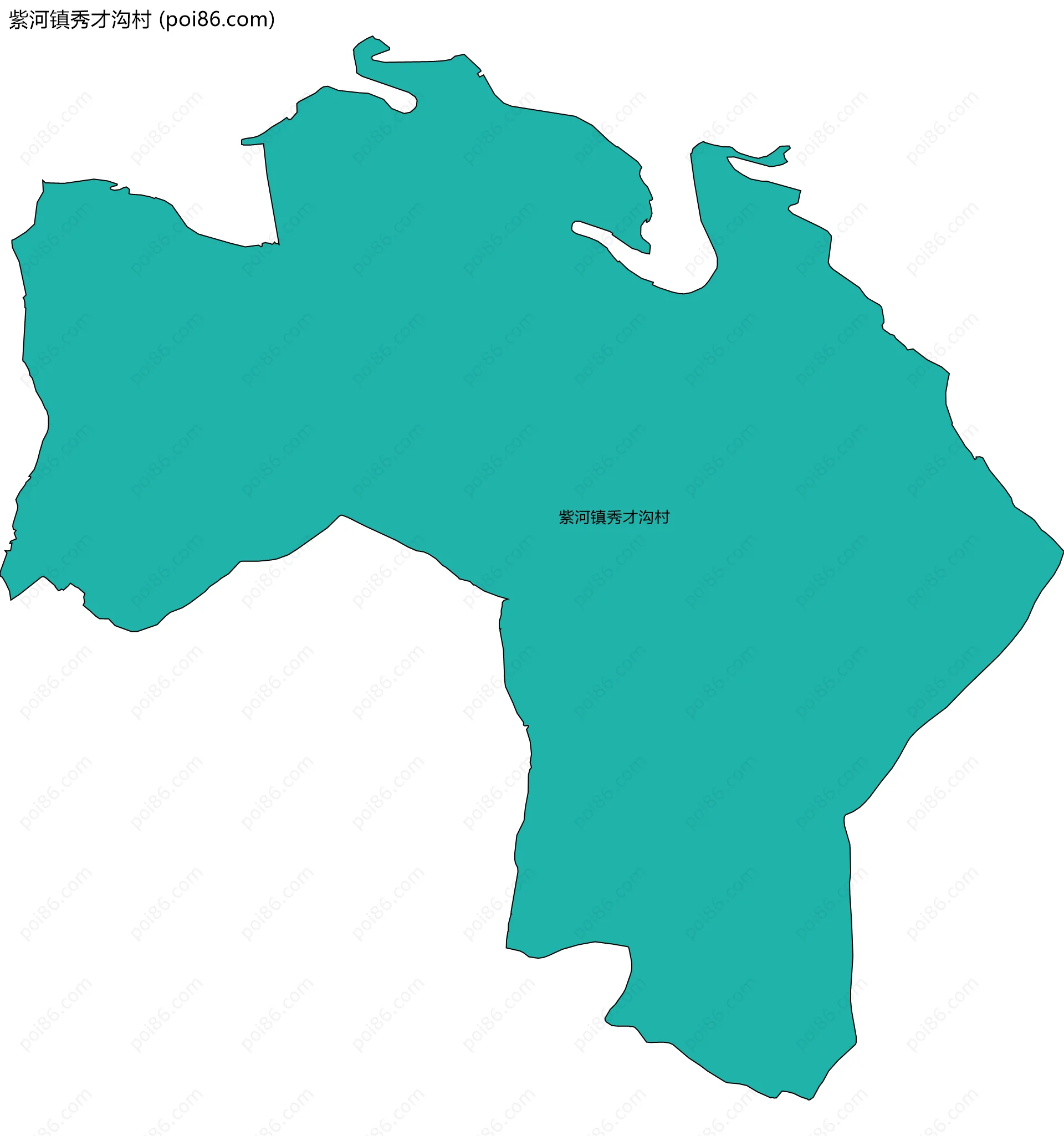 紫河镇秀才沟村边界地图