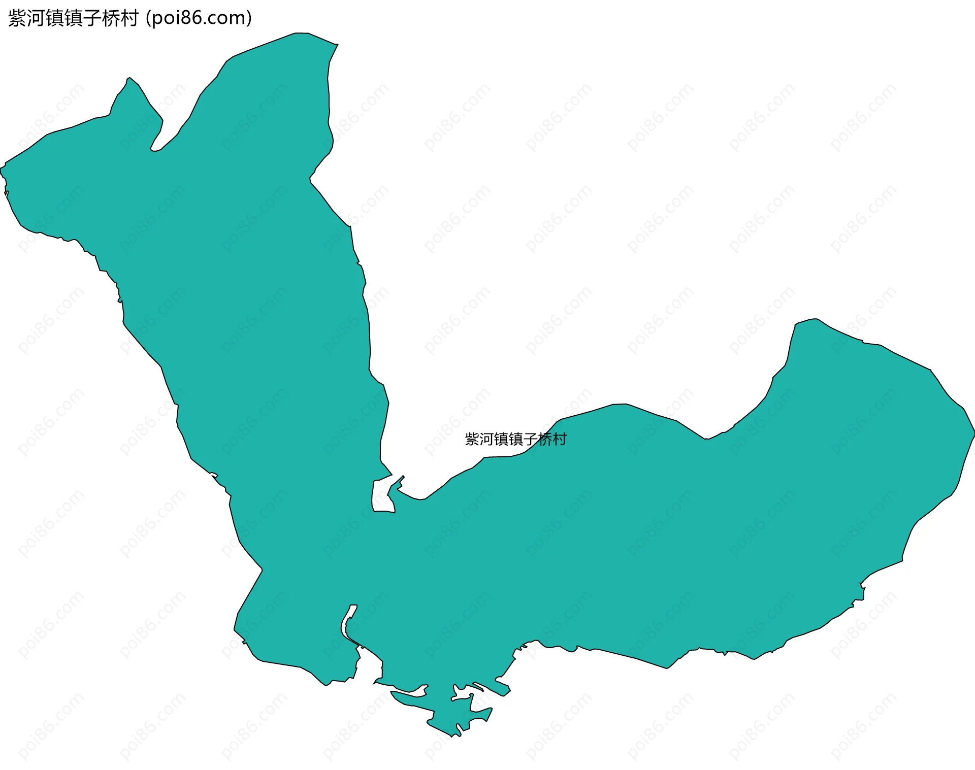 紫河镇镇子桥村边界地图