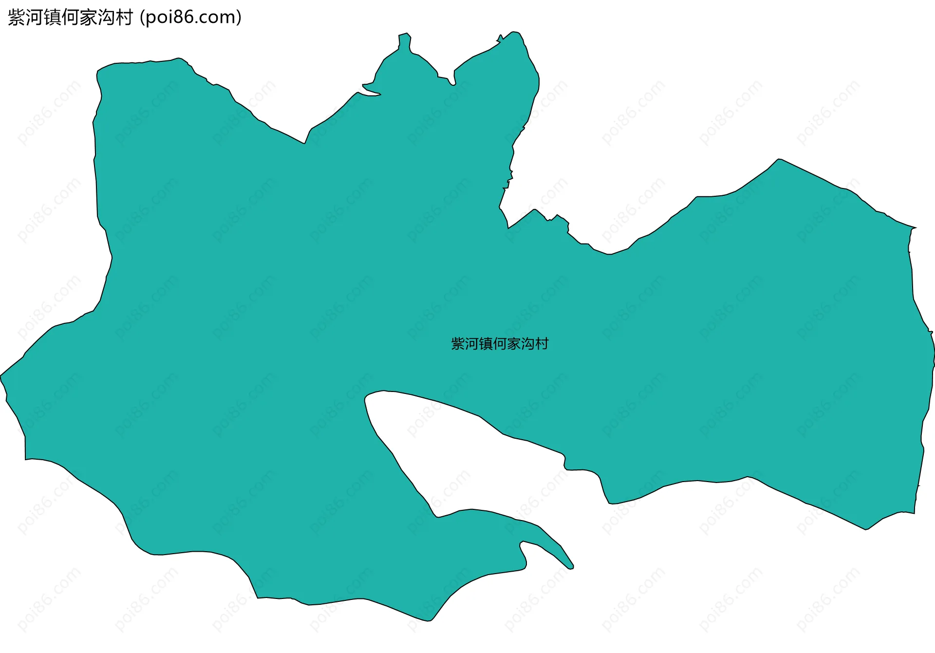 紫河镇何家沟村边界地图
