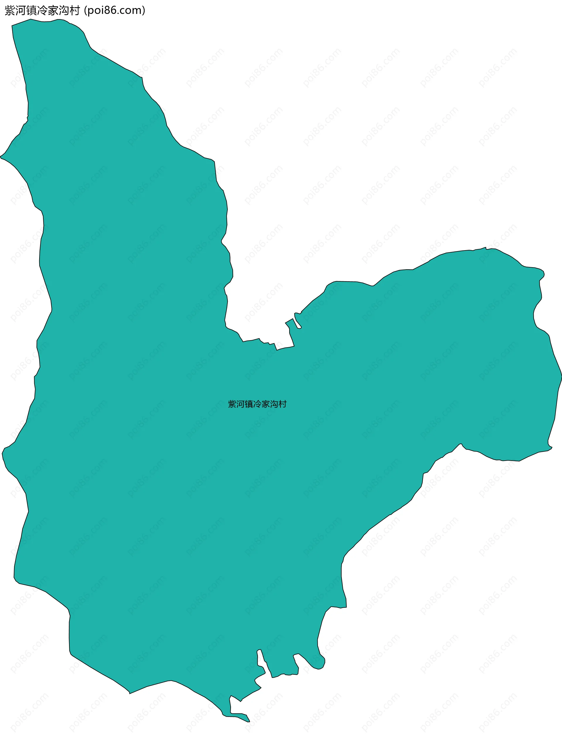 紫河镇冷家沟村边界地图