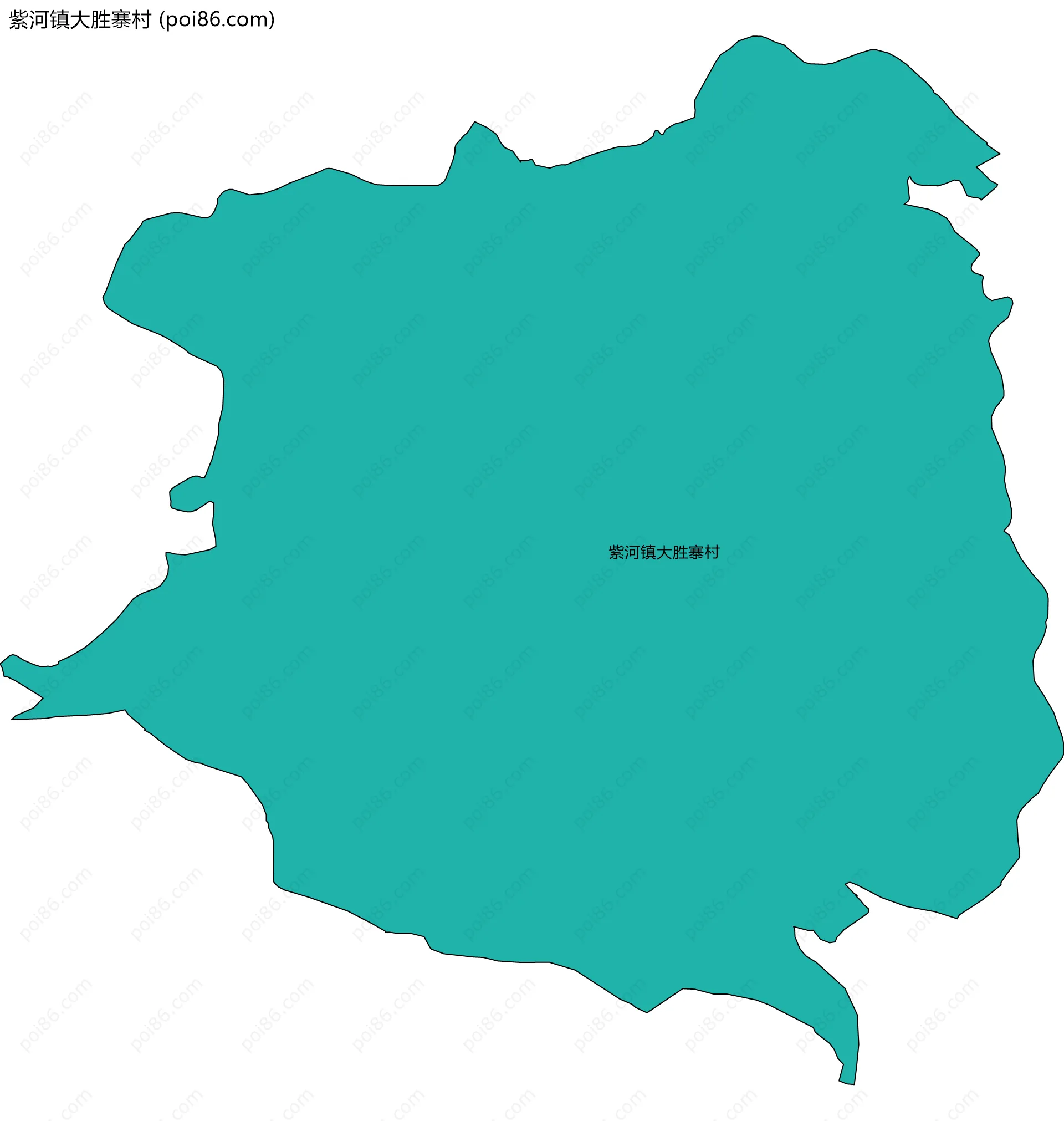 紫河镇大胜寨村边界地图