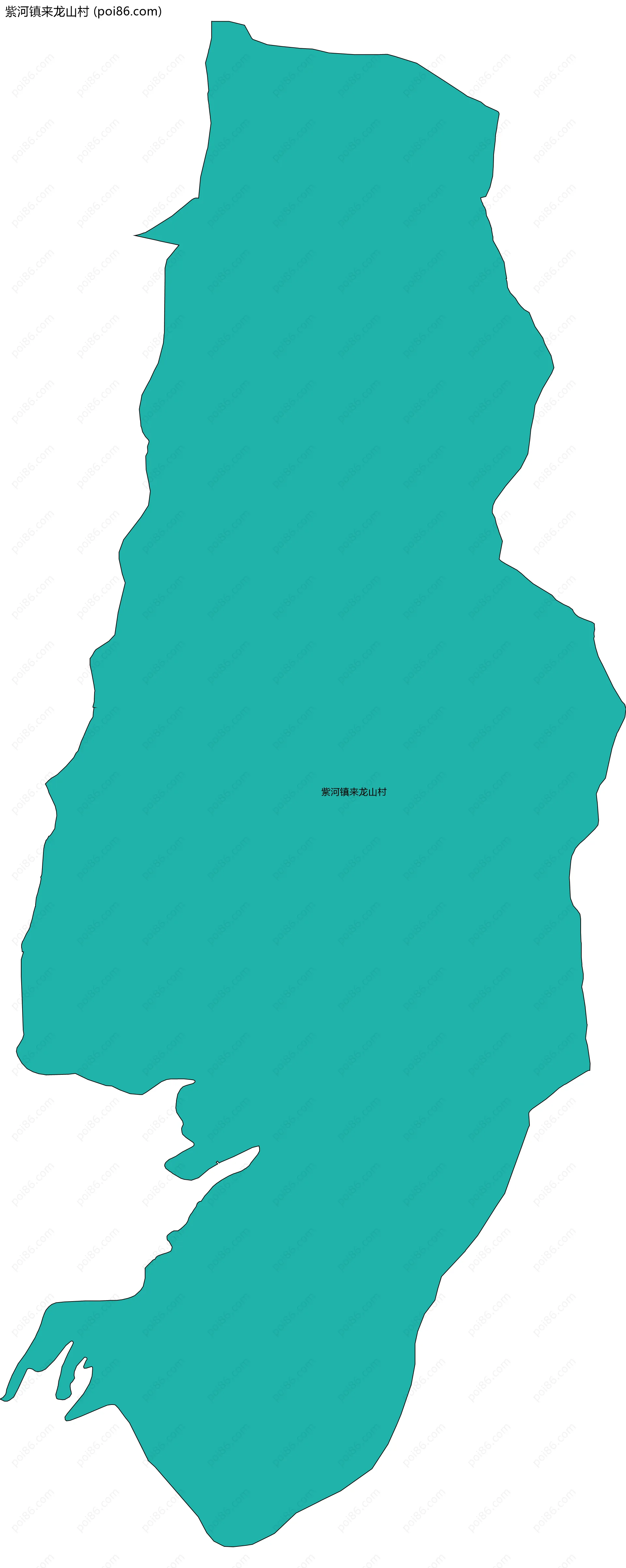 紫河镇来龙山村边界地图