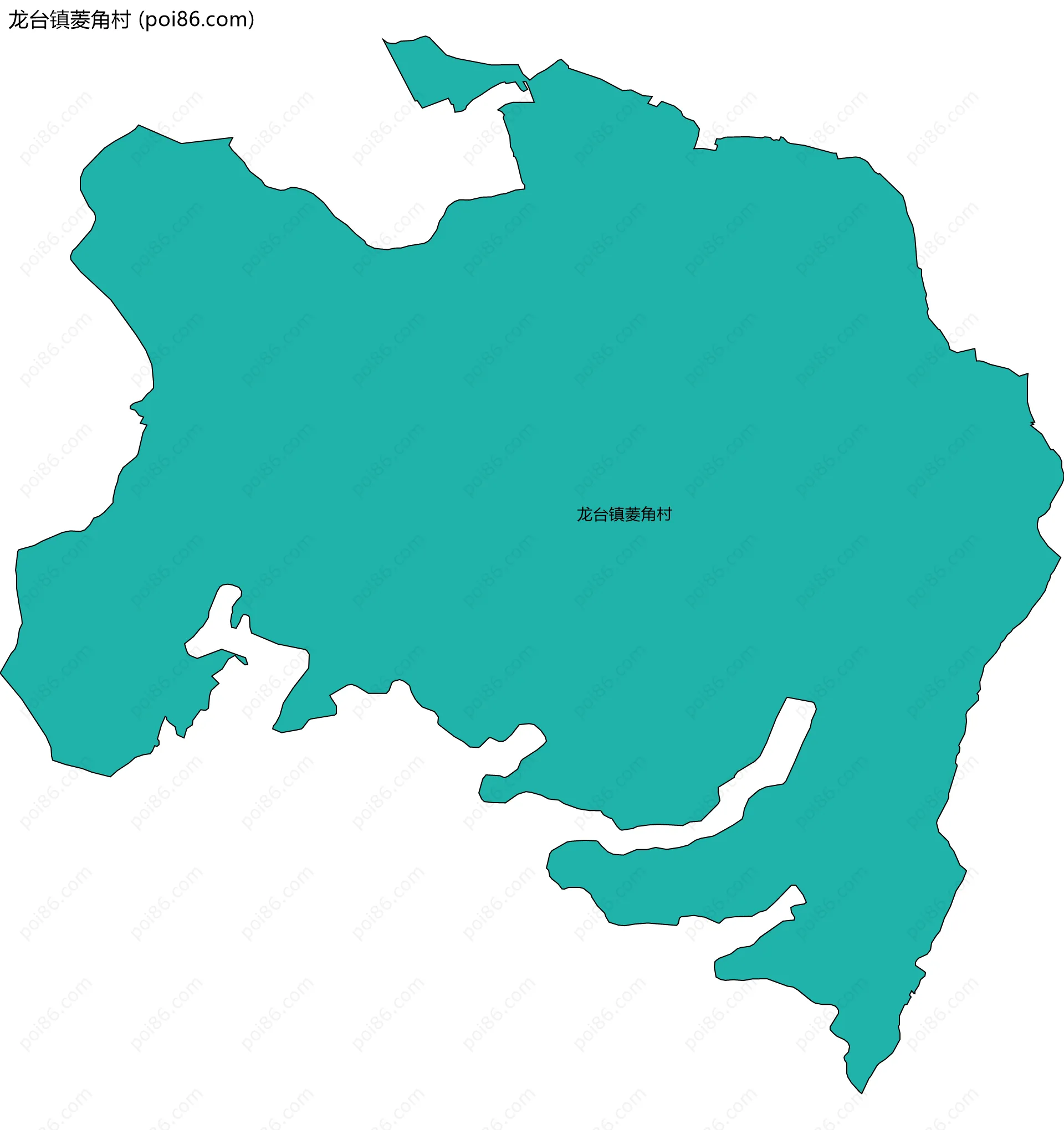 龙台镇菱角村边界地图