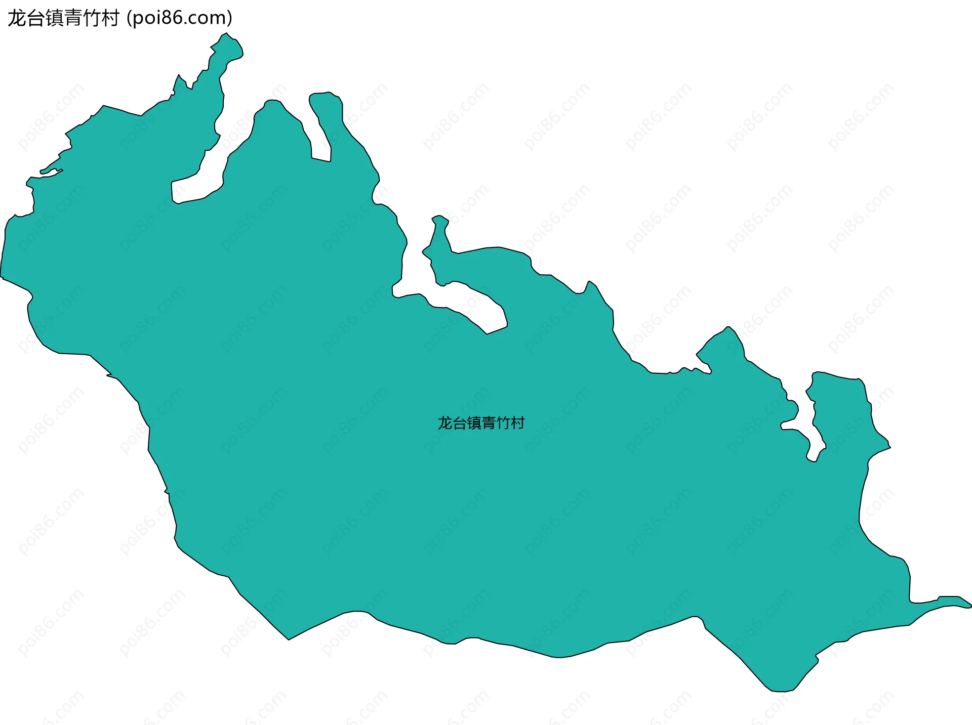 龙台镇青竹村边界地图
