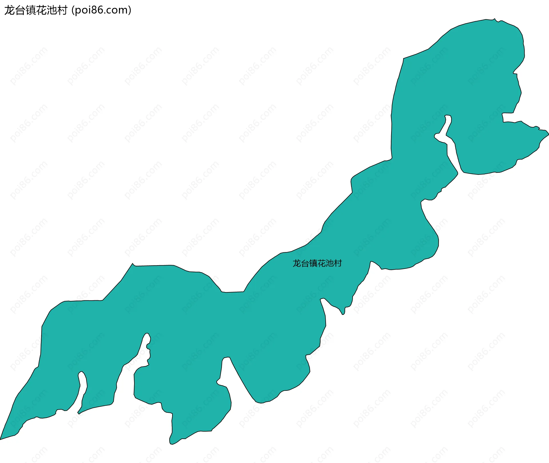 龙台镇花池村边界地图