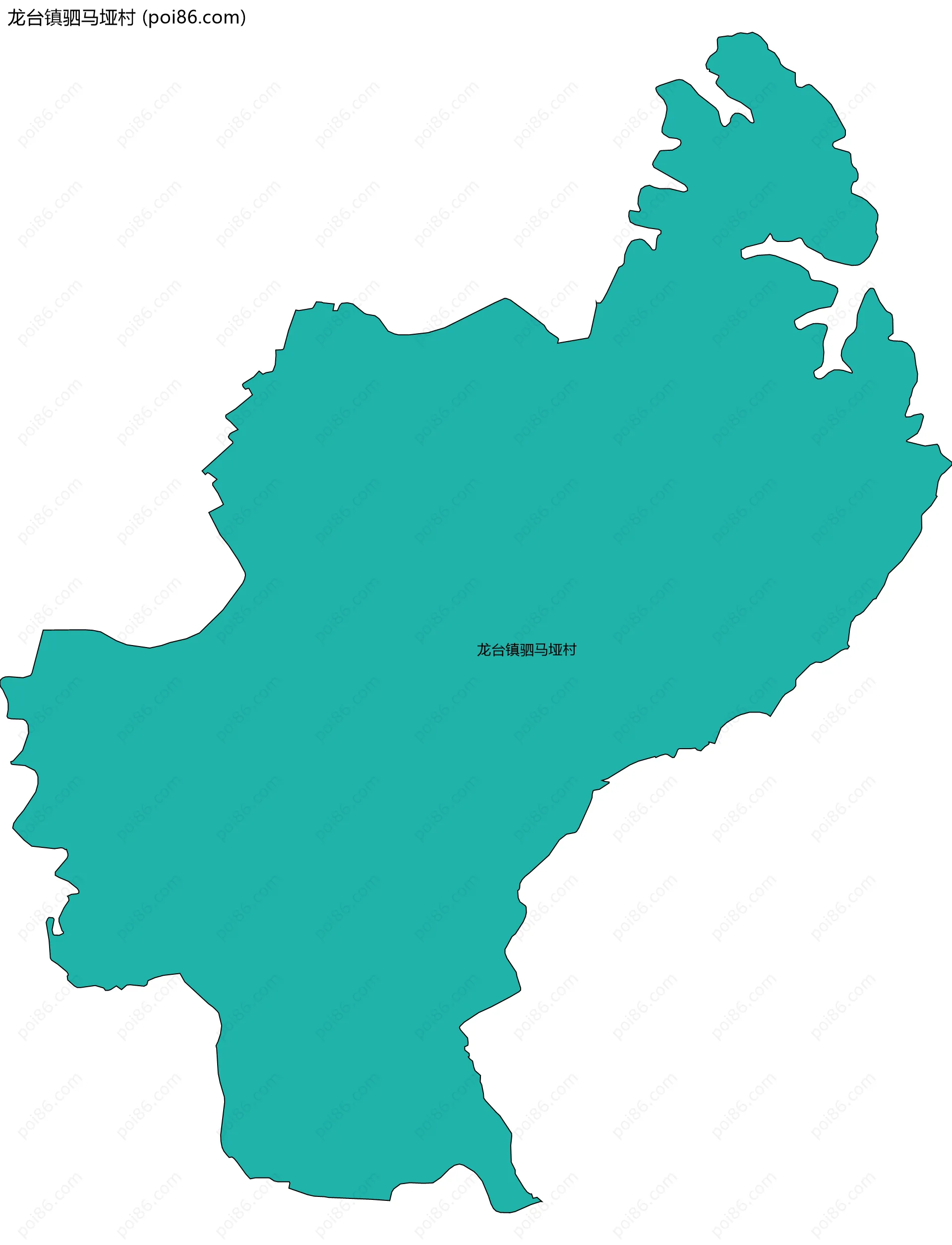 龙台镇驷马垭村边界地图