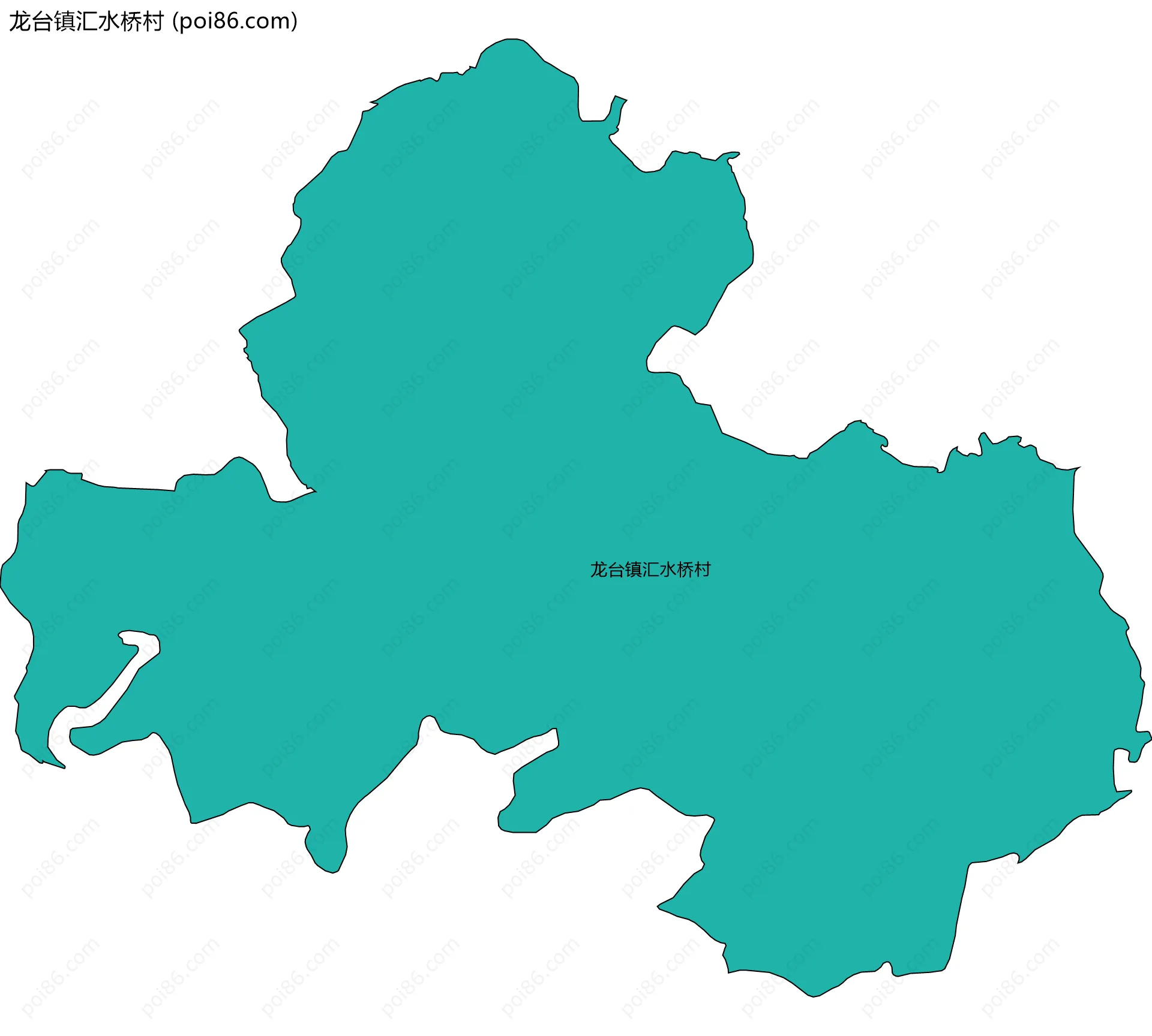 龙台镇汇水桥村边界地图