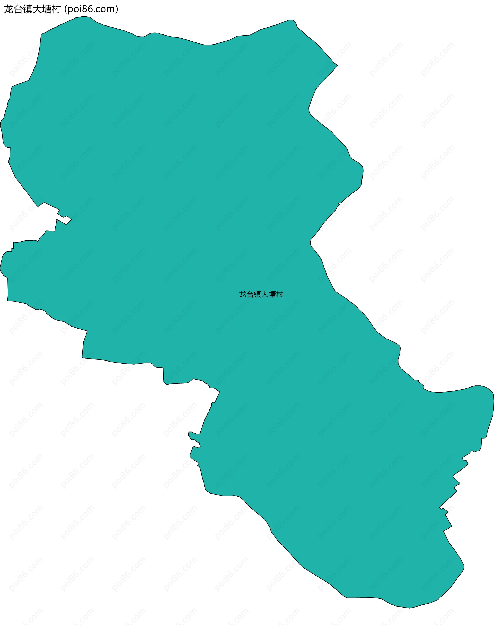 龙台镇大塘村边界地图