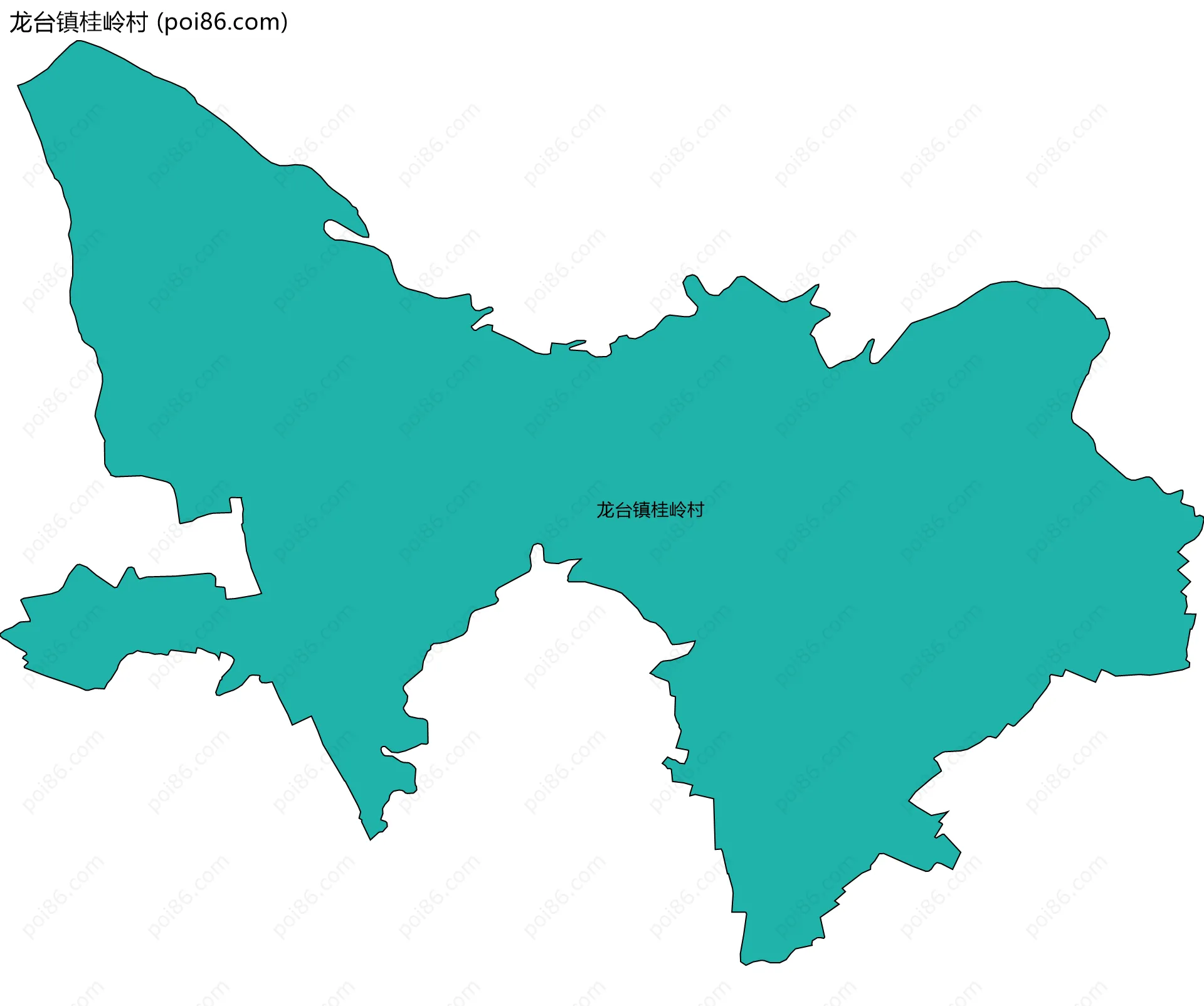 龙台镇桂岭村边界地图