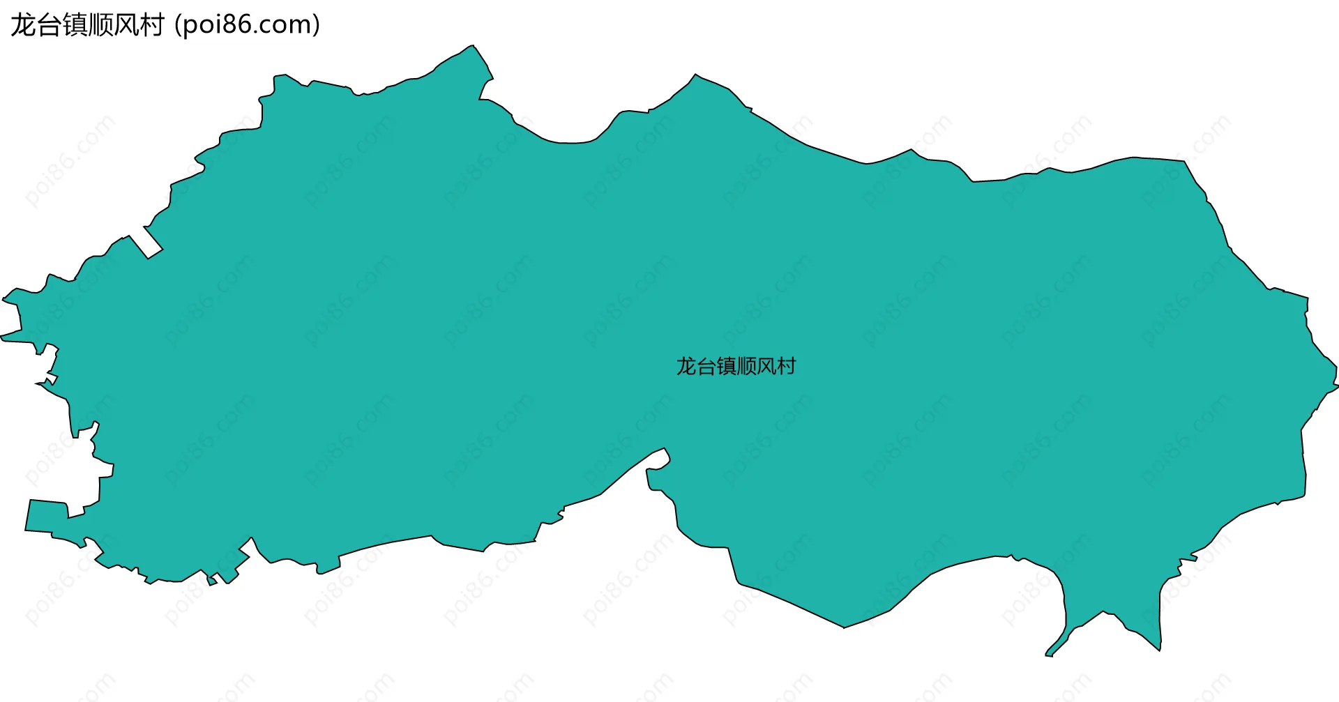 龙台镇顺风村边界地图