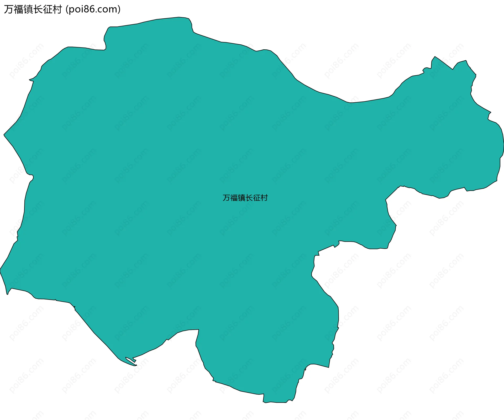 万福镇长征村边界地图