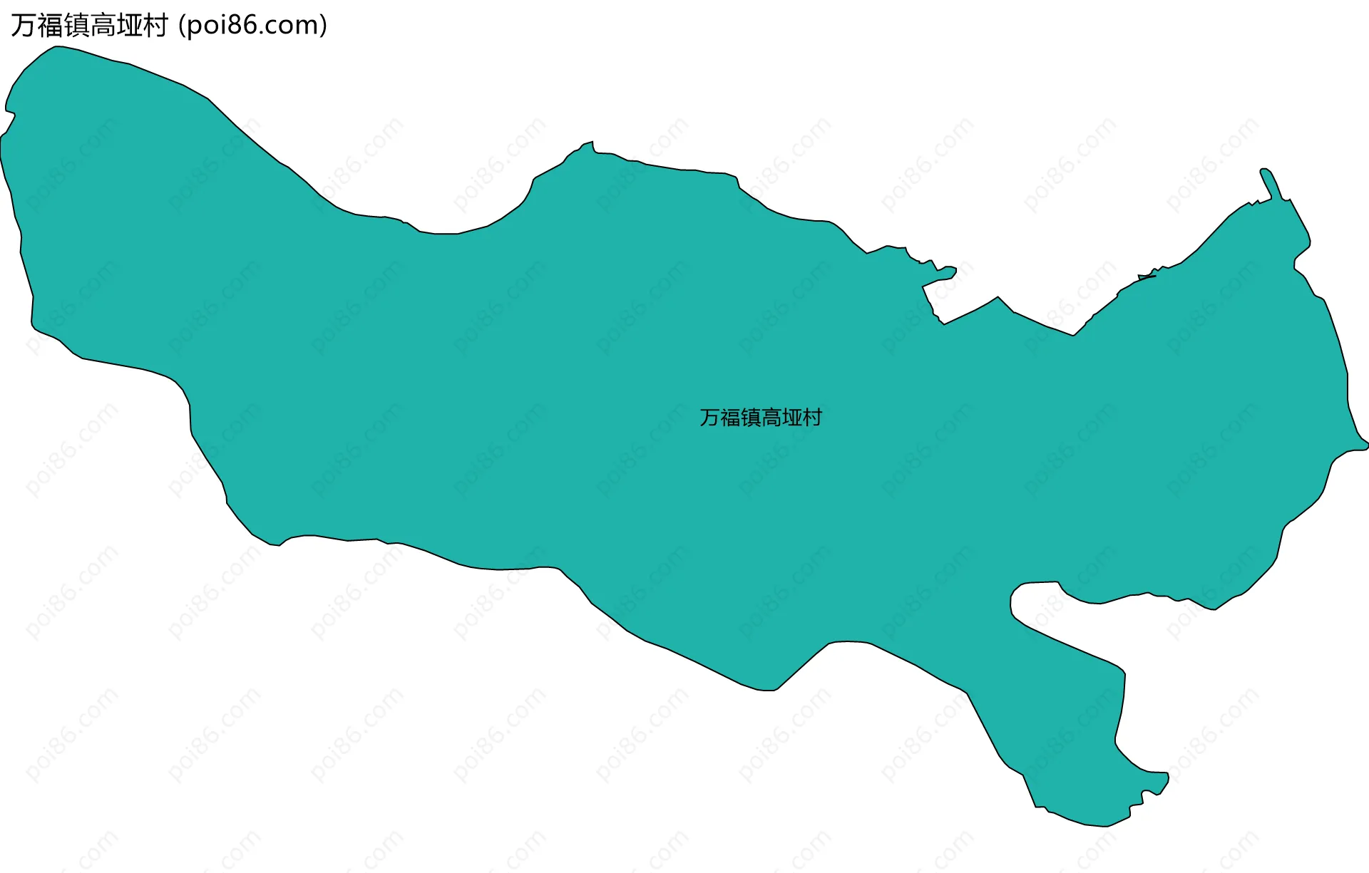 万福镇高垭村边界地图