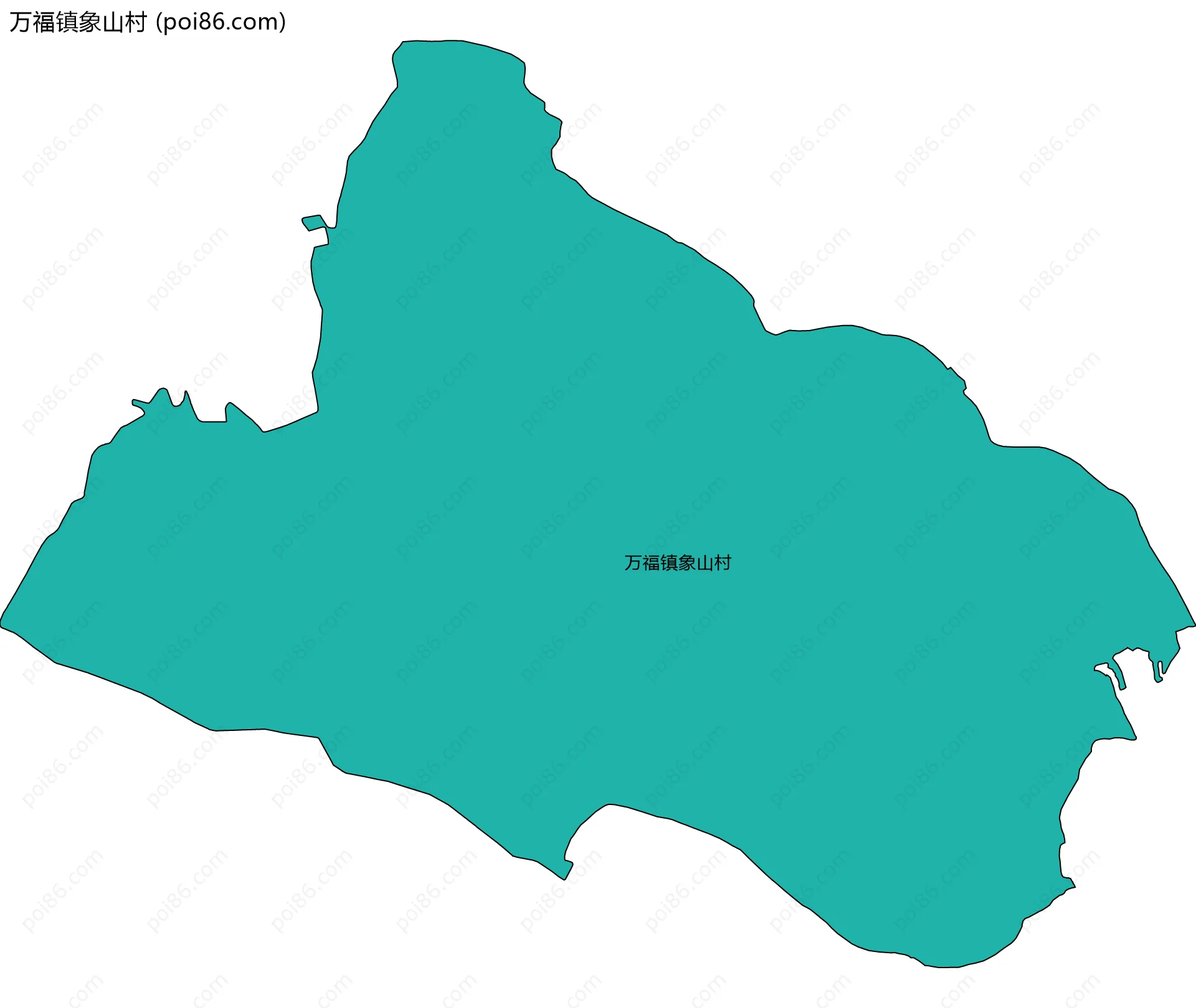 万福镇象山村边界地图