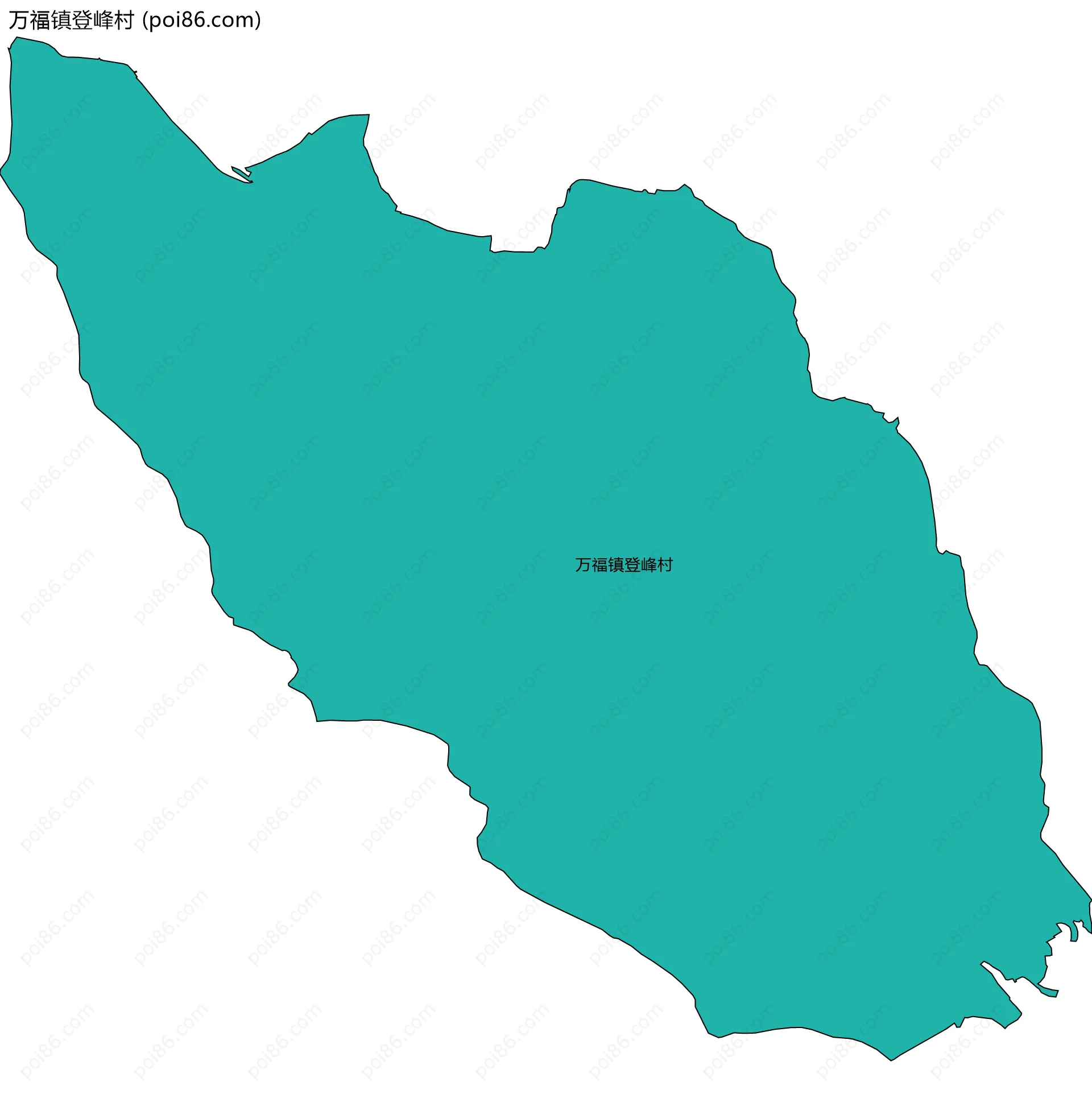 万福镇登峰村边界地图