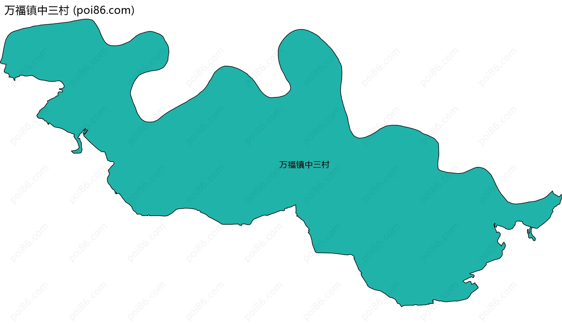 万福镇中三村边界地图