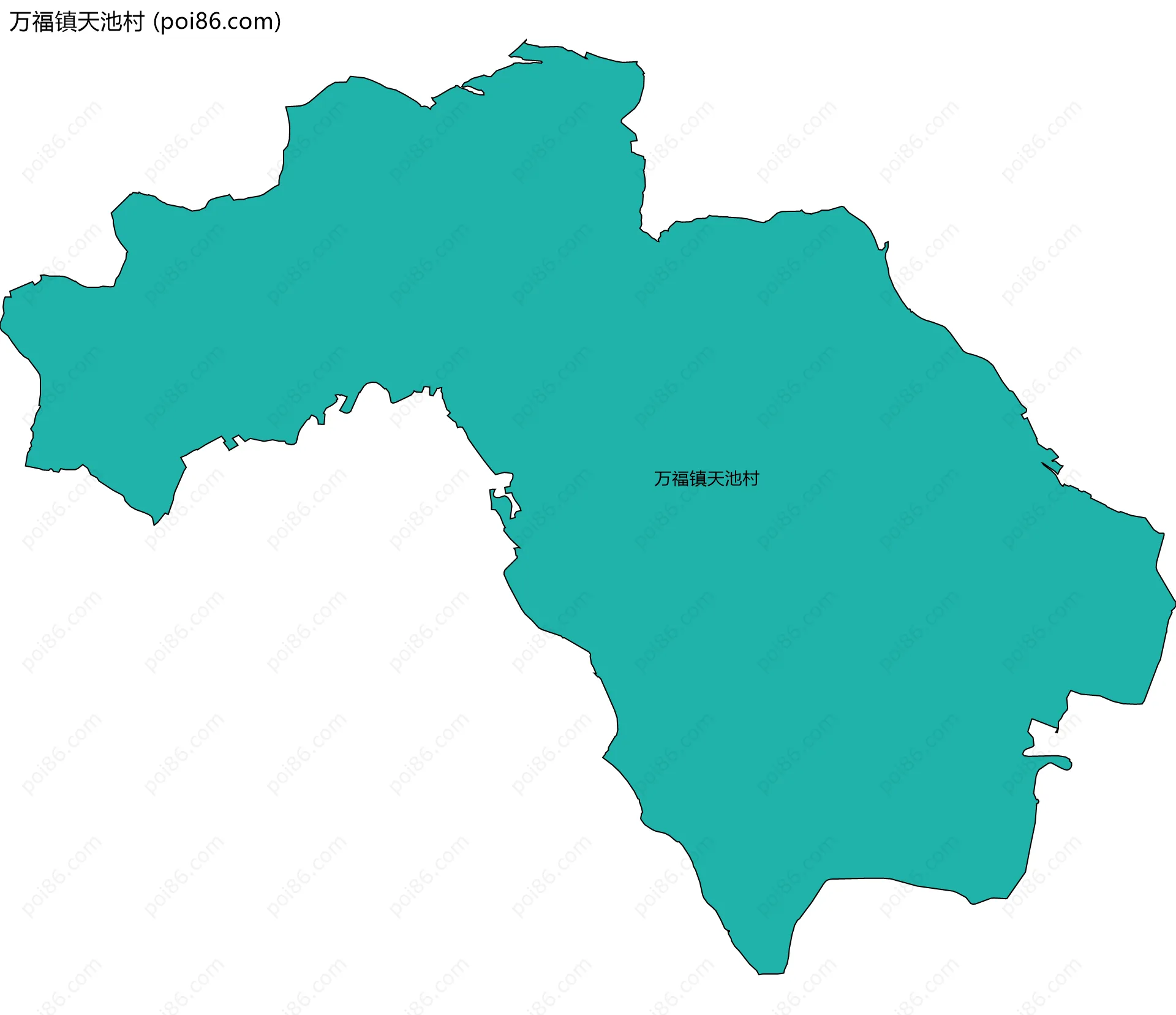 万福镇天池村边界地图