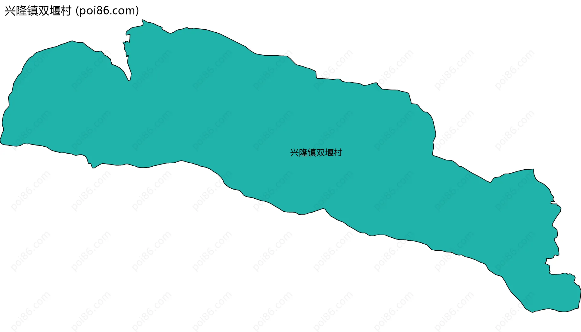 兴隆镇双堰村边界地图