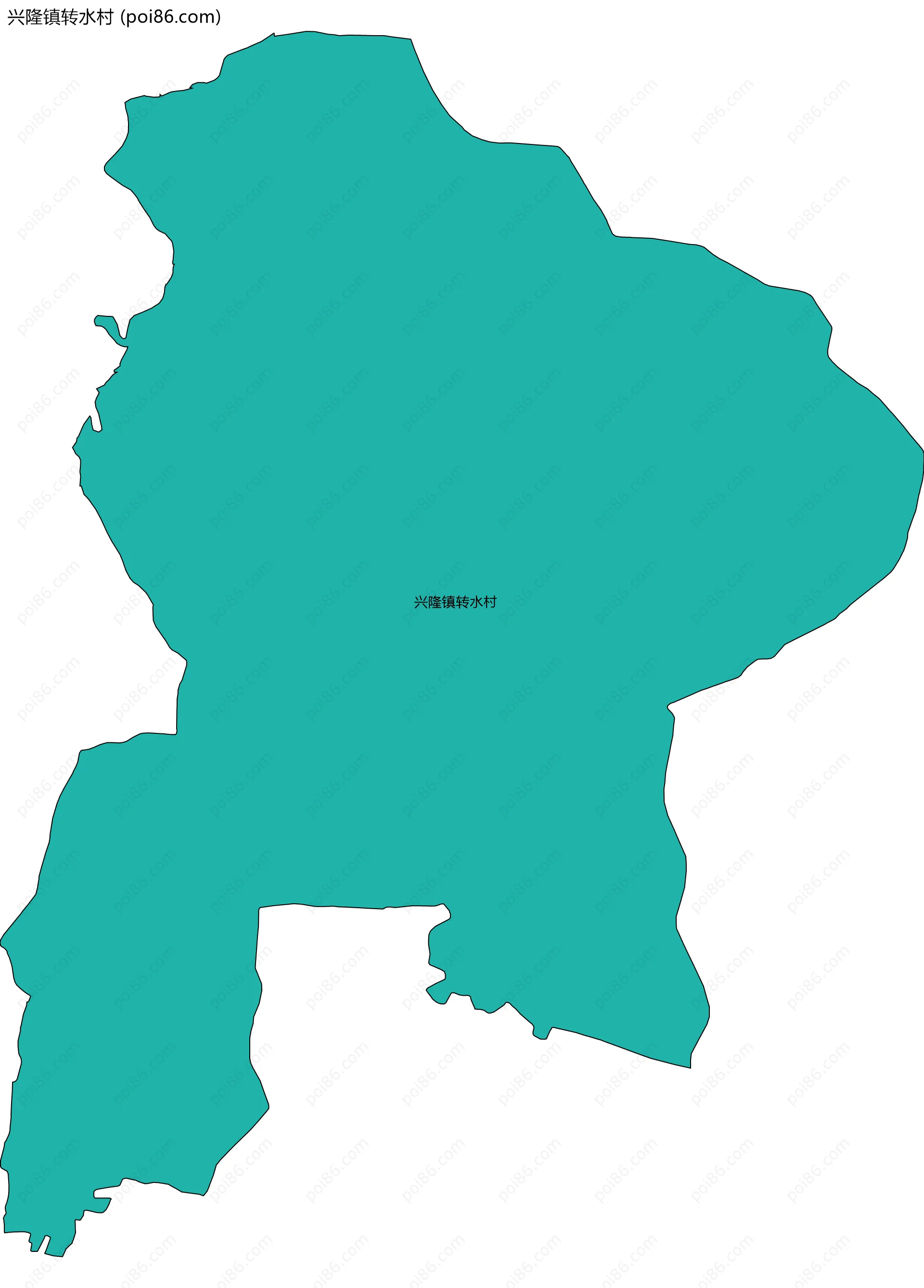 兴隆镇转水村边界地图