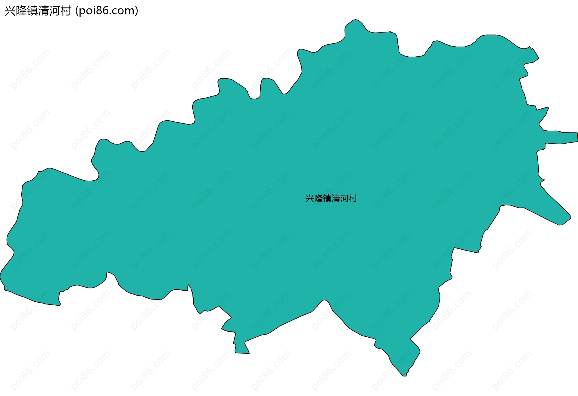 兴隆镇清河村边界地图