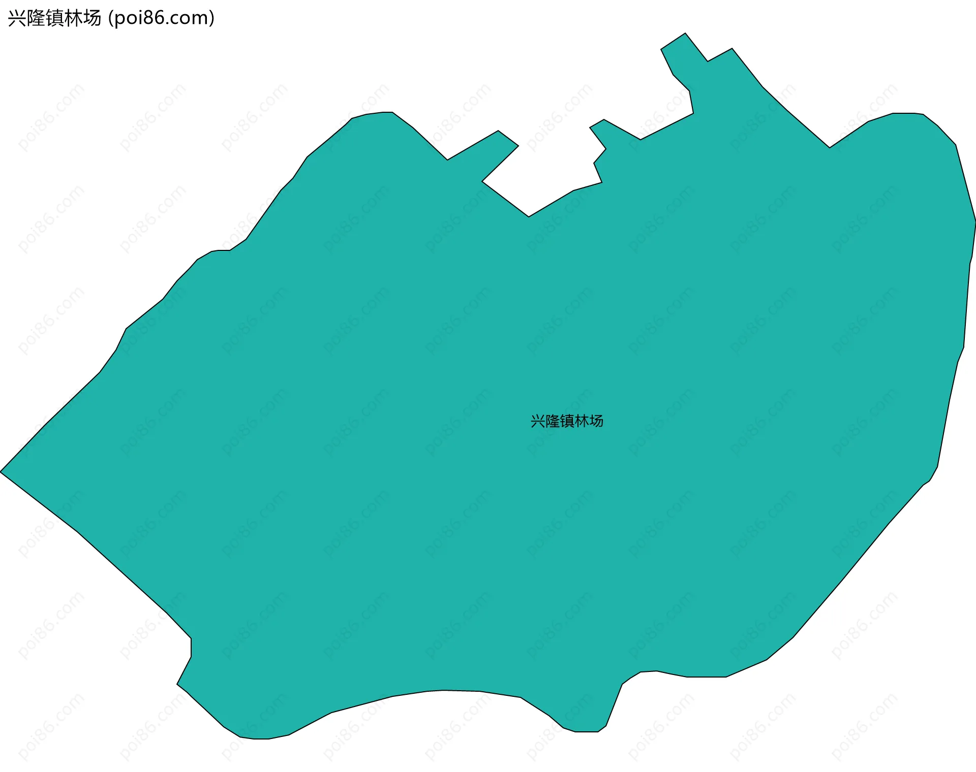 兴隆镇林场边界地图