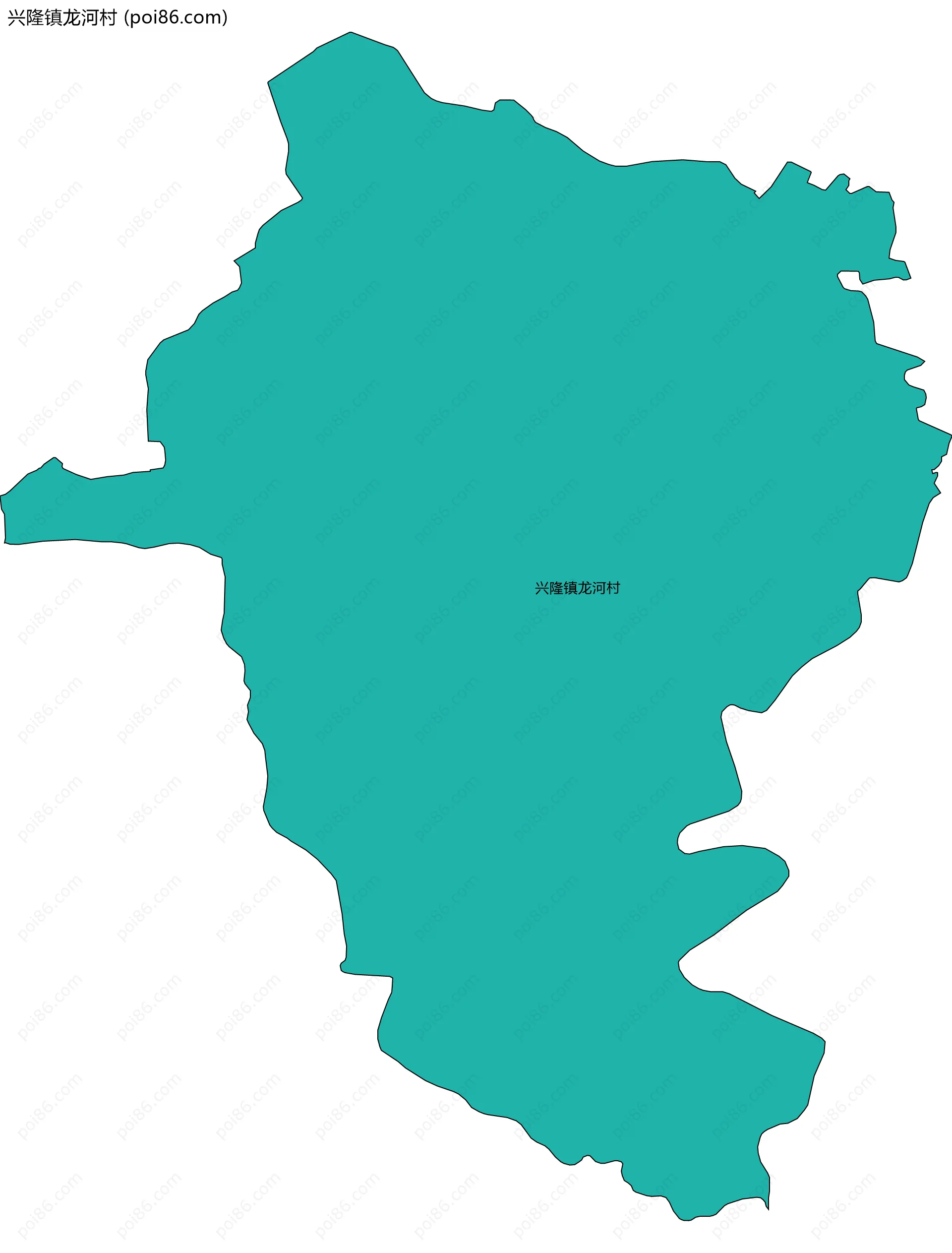 兴隆镇龙河村边界地图