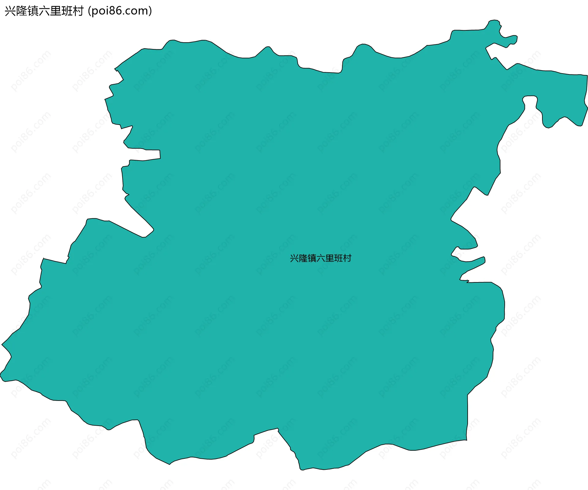 兴隆镇六里班村边界地图